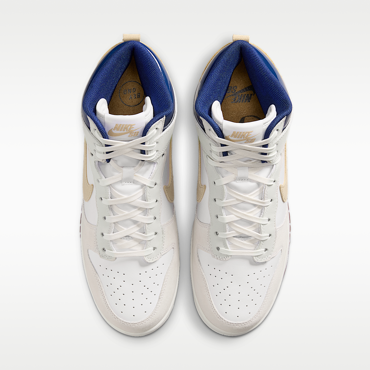 Nike Dunk High sneaker Wit/Sand Dune/Blue Void/Ivory