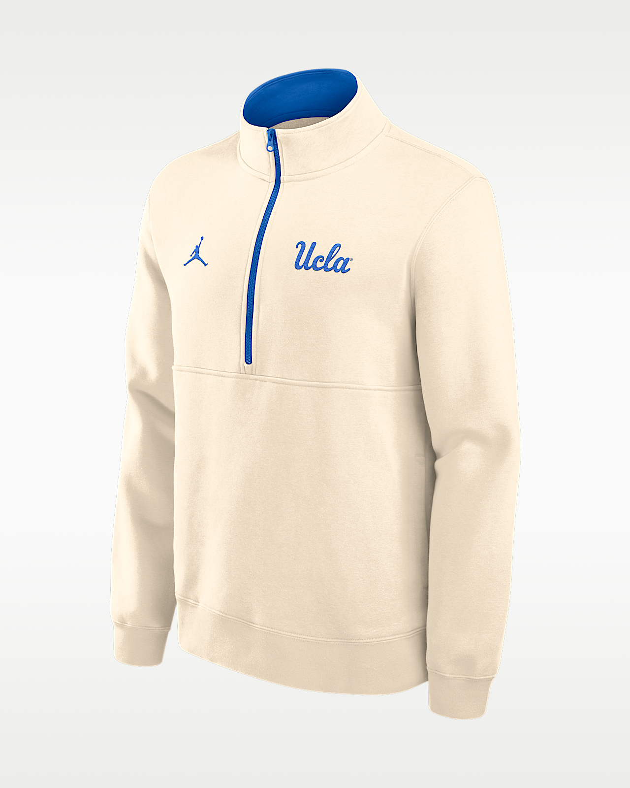 Мужские  UCLA Primetime Primary Logo Jordan Brand College 1/2-Zip Crew