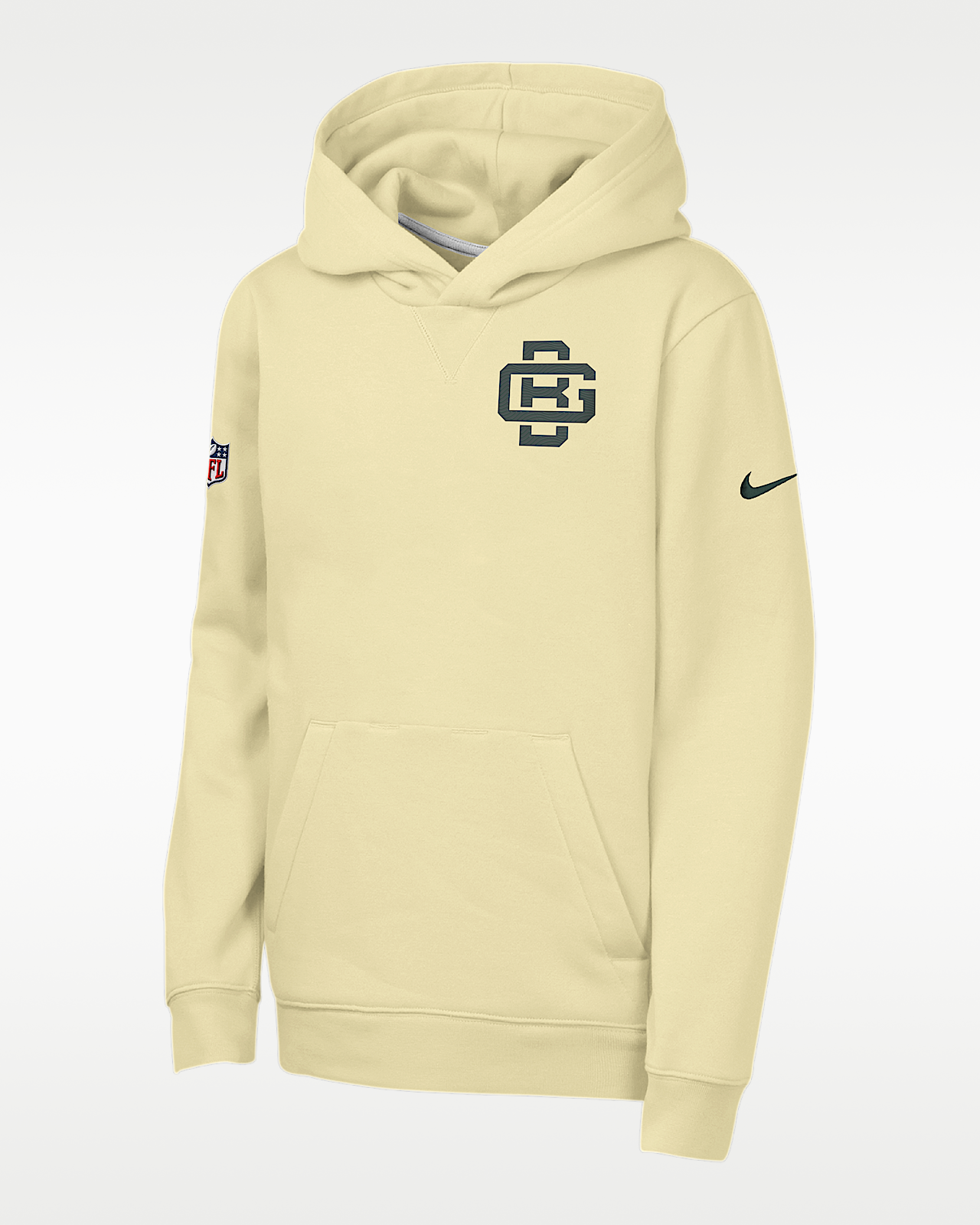 Детское худи Green Bay Packers Rivalries Collection Sideline Club Big Kids' Nike NFL Pullover Hoodie