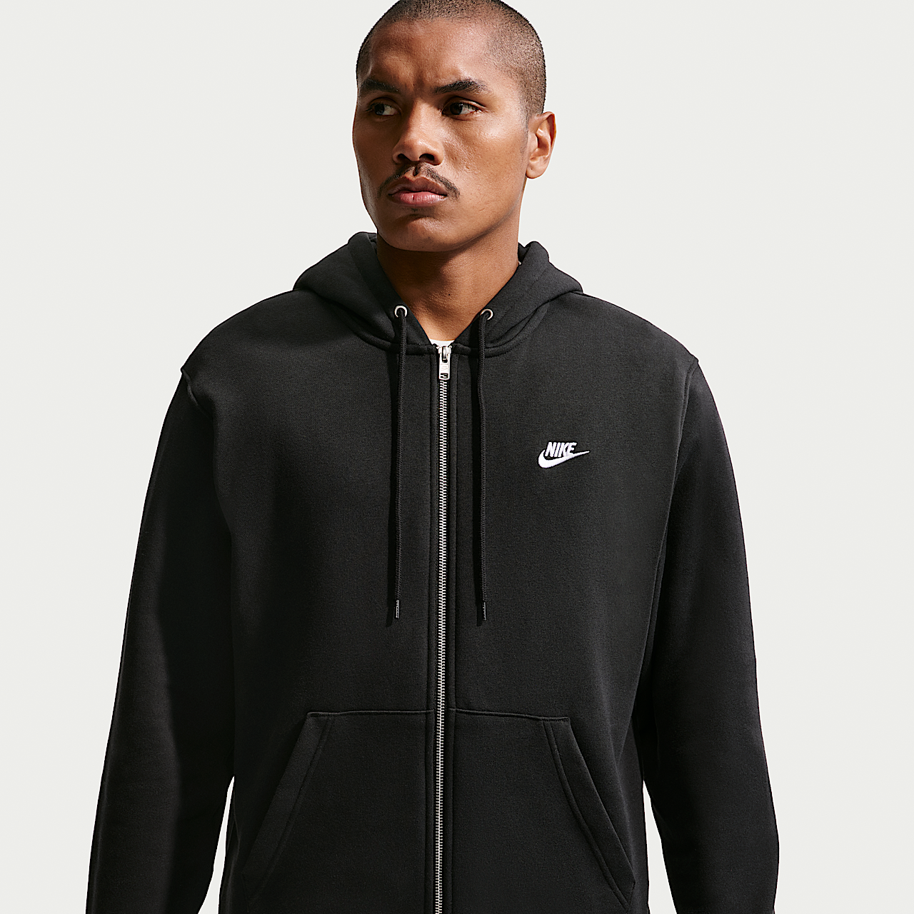 Nike Club (Black/Black/White)