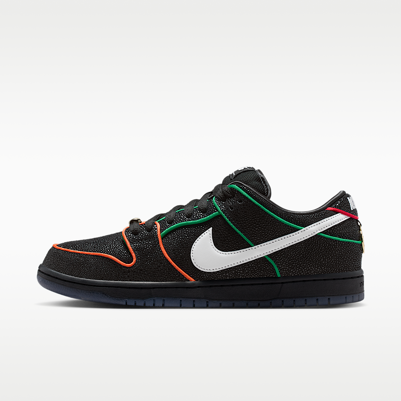 Nike Dunk Low sneaker Zwart/Challenge Red/Total Orange/Wit