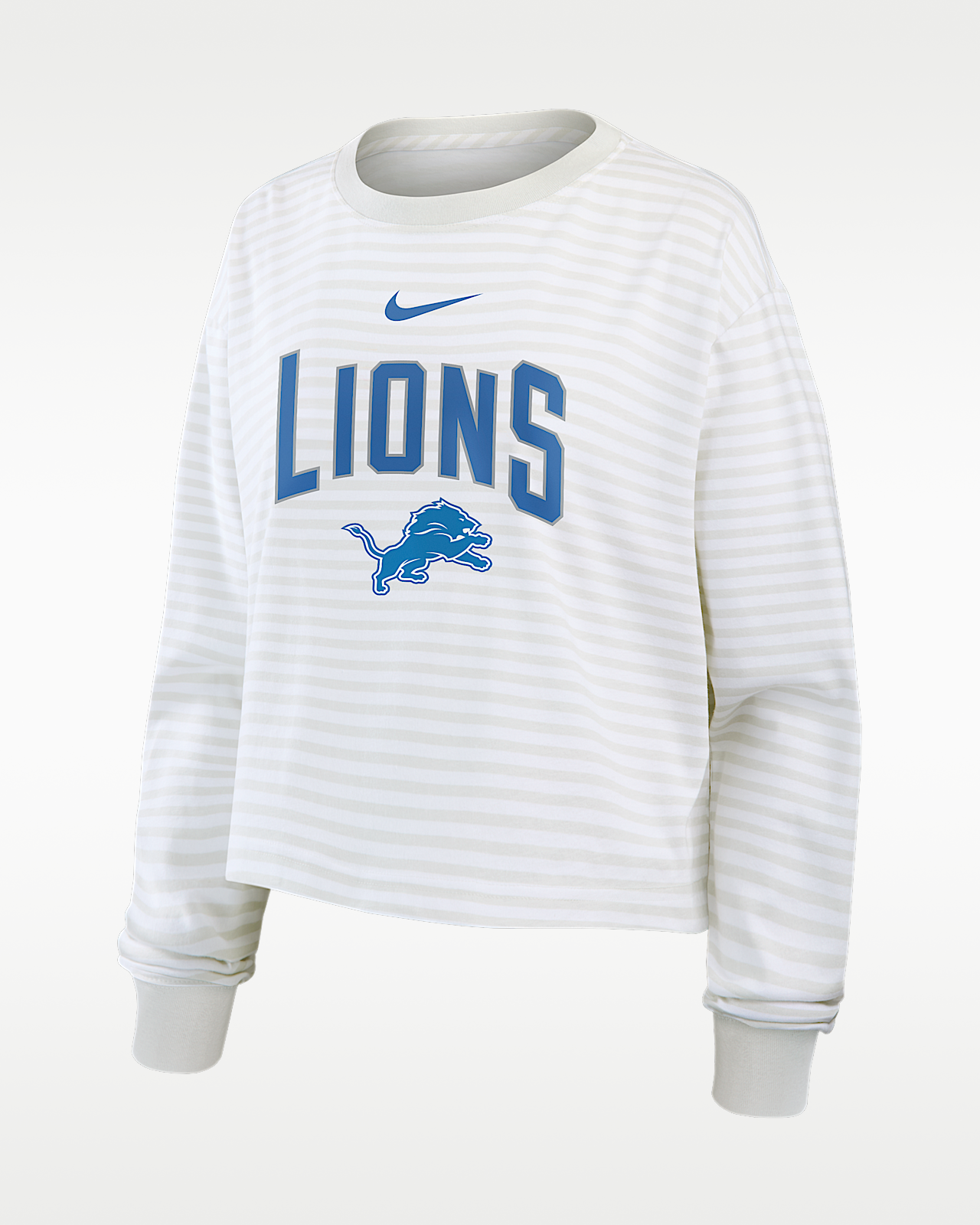 Женская футболка Detroit Lions Primetime Nike Cropped Long-Sleeve