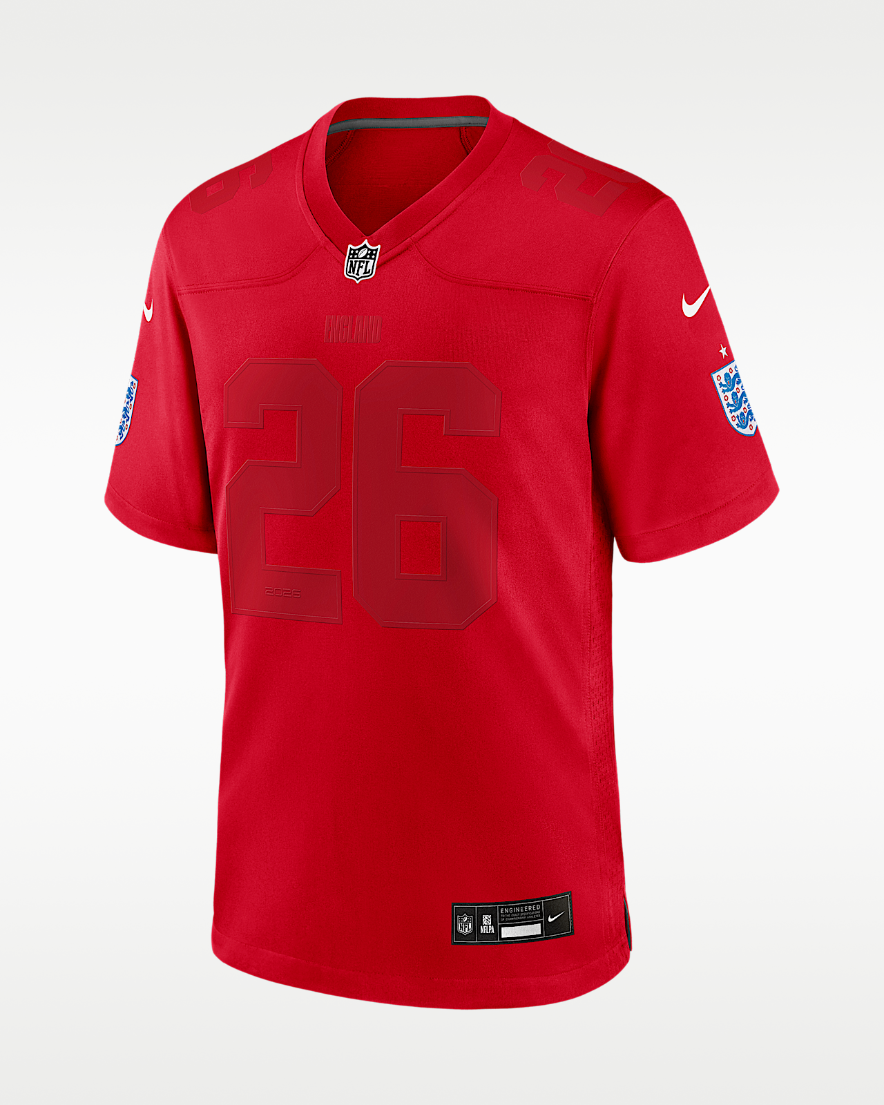 Мужские джерси England National Team Nike Soccer x NFL Game Jersey