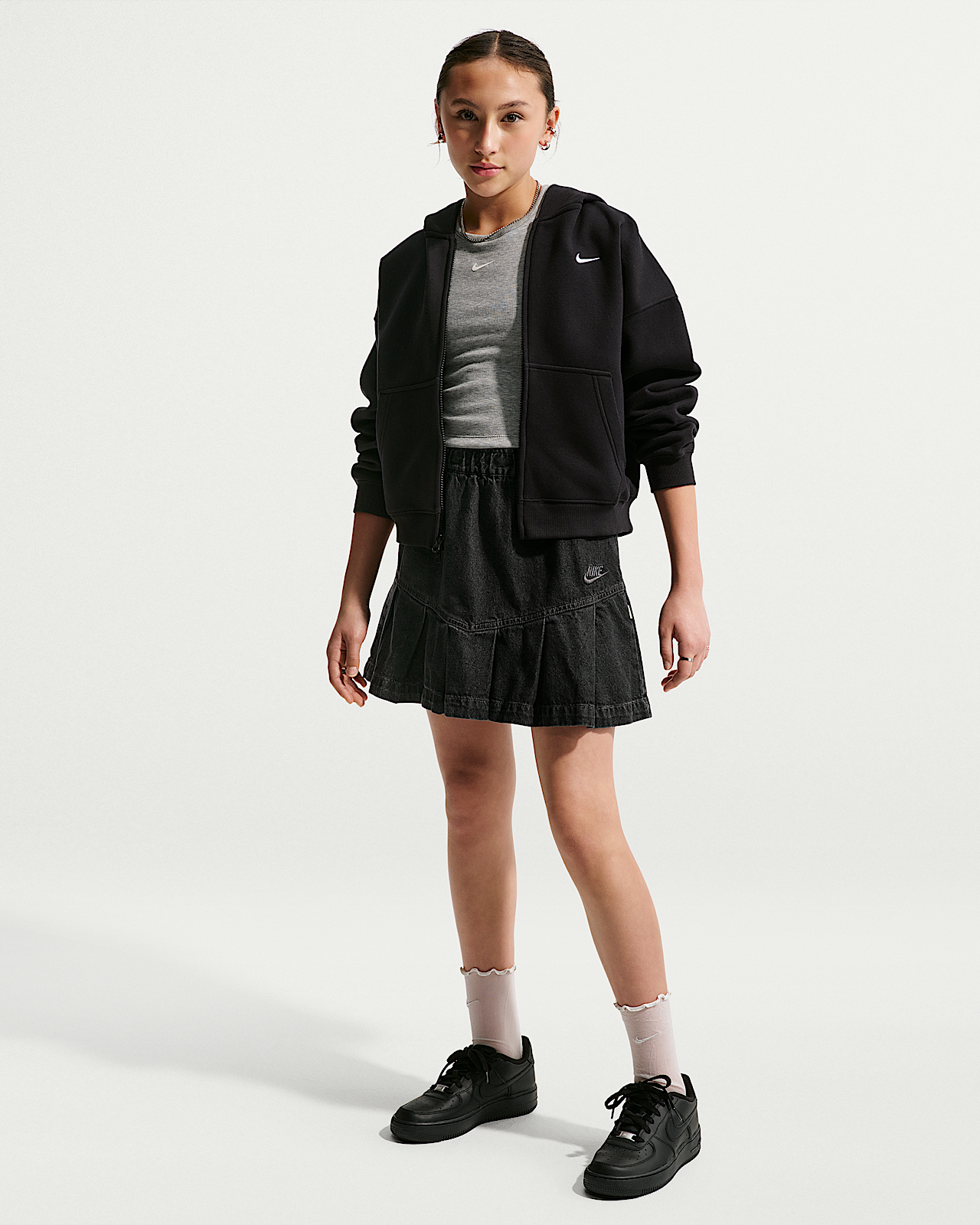 Детская юбка Nike Sportswear Big Kids' (Girls') Denim Pleated Skirt