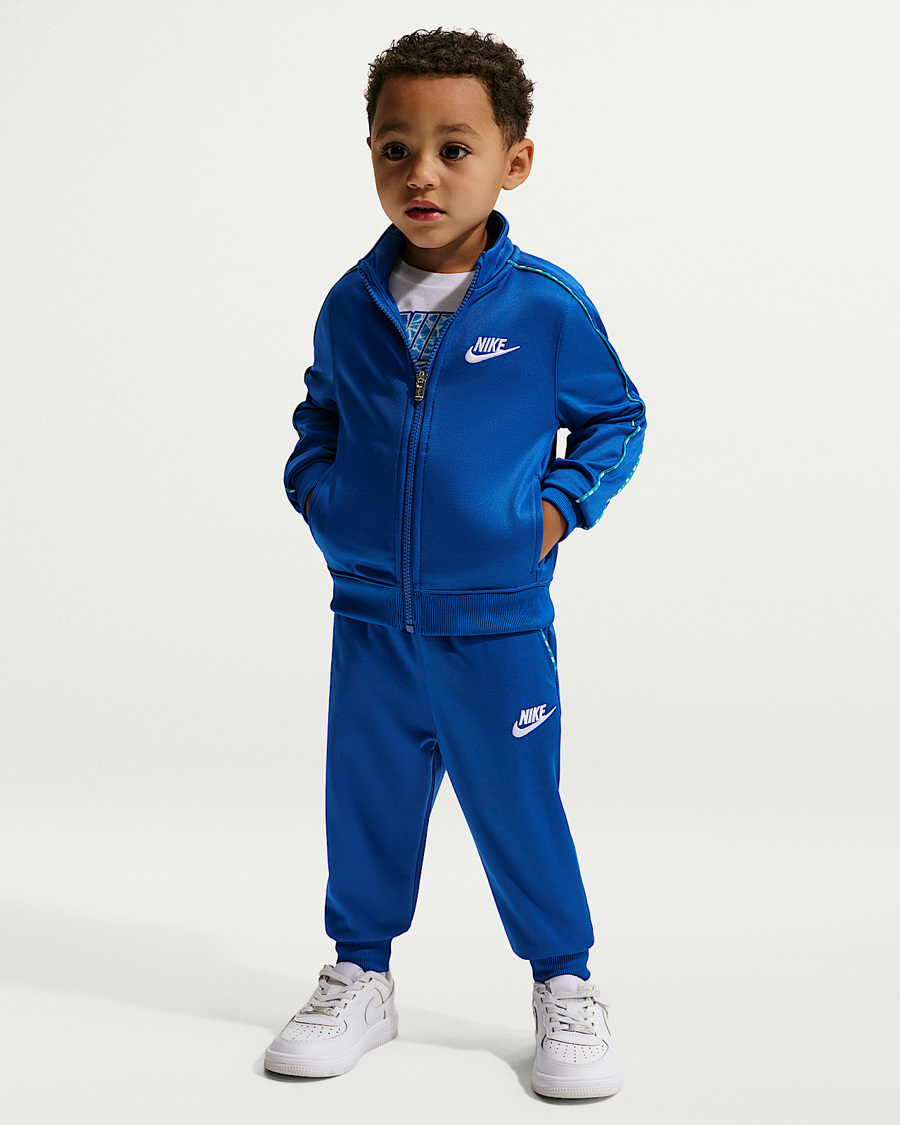 Детские  Nike Toddler Dri-FIT Lifestyle 2-Piece Full-Zip Propus Piping Set на каждый день
