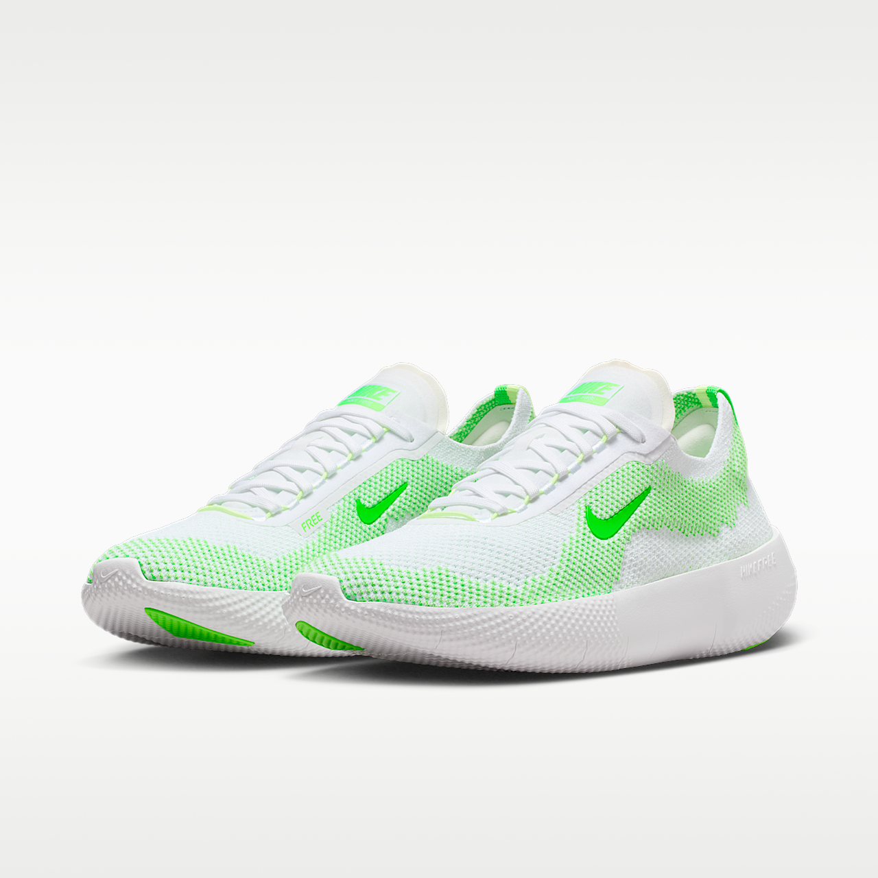 Nike Free sneaker Wit/Barely Volt/Green Strike