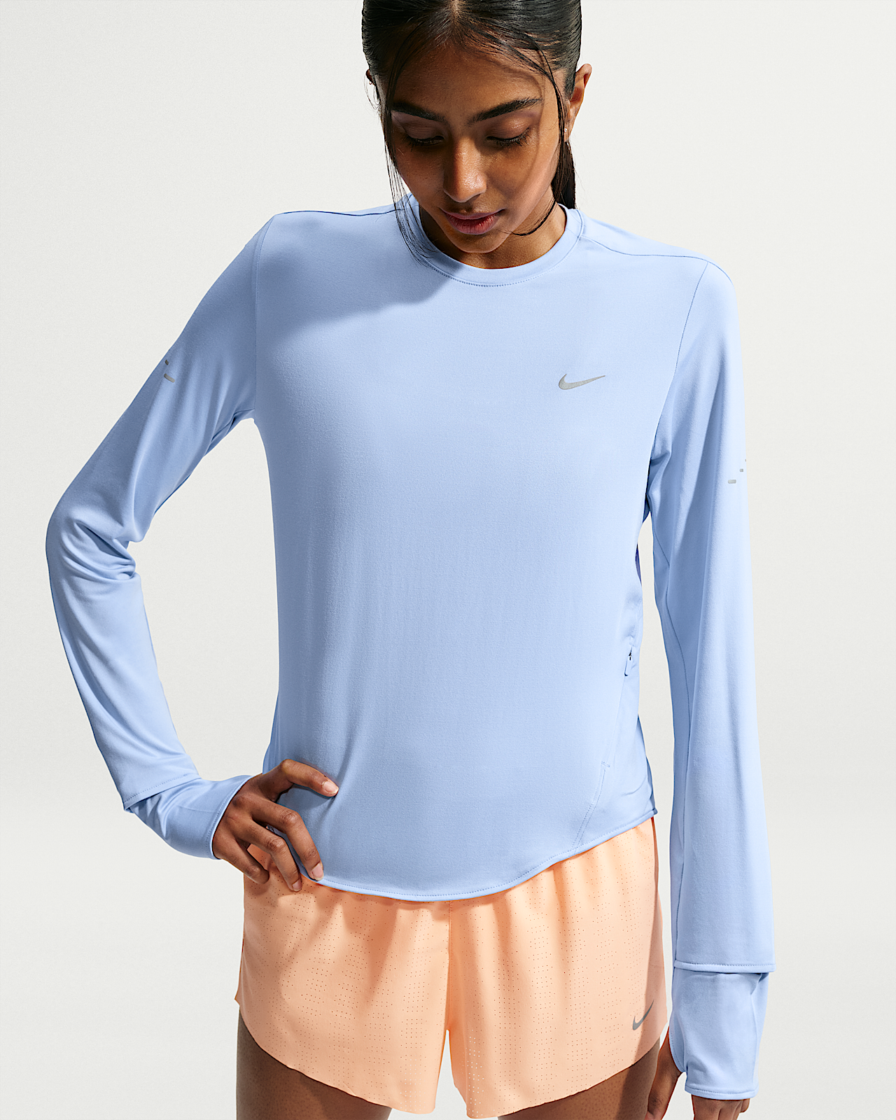 Женские  Nike Swift Dri-FIT UV Long-Sleeve Crew-Neck Top для бега