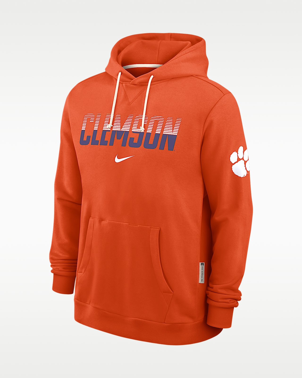 Мужское худи Clemson Sideline Standard Issue Nike Dri-FIT College Pullover Hoodie
