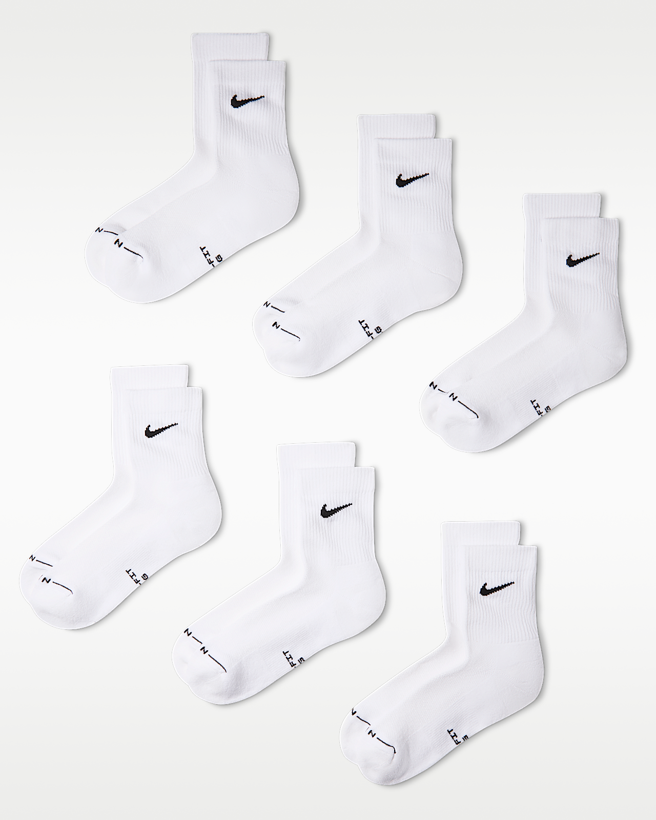 Unisex носки Nike Everyday Elevated Micro Crew Socks (6 Pairs)