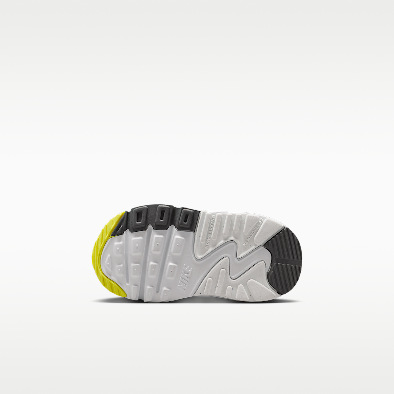 Nike Air max 90 sneaker Off White/Dark Smoke Grey/Light Smoke Grey/Sonic Yellow