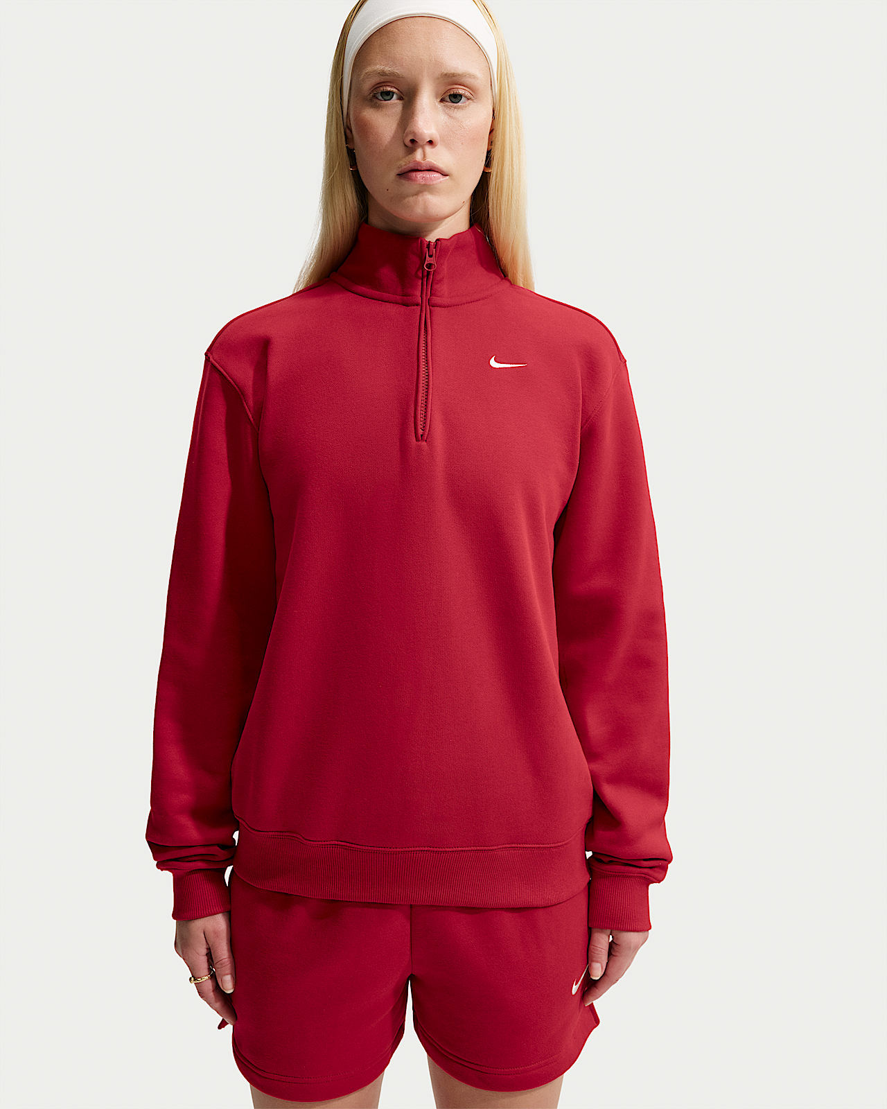 Женские  Nike Studio Fleece Medium Weight 1/4-Zip Top