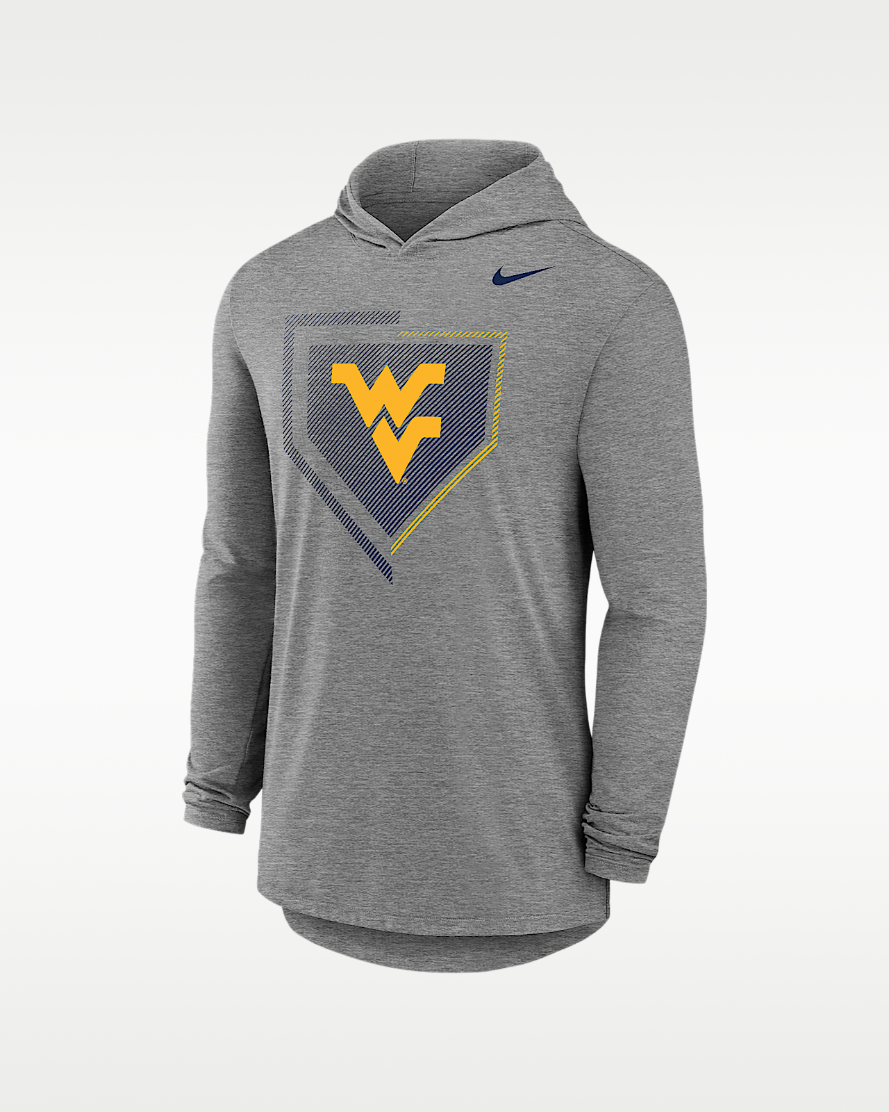 Мужская футболка Nike College (West Virginia Mountaineers) Long-Sleeve Hooded Baseball