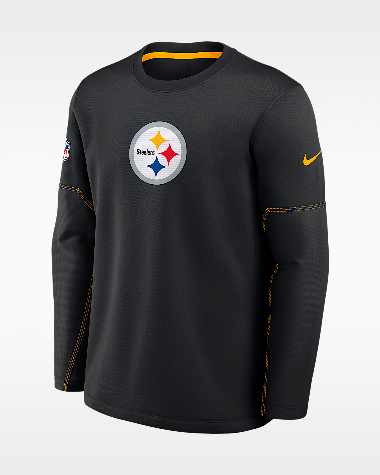 Мужская футболка Pittsburgh Steelers Sideline Coaches Nike Therma-FIT NFL Long-Sleeve