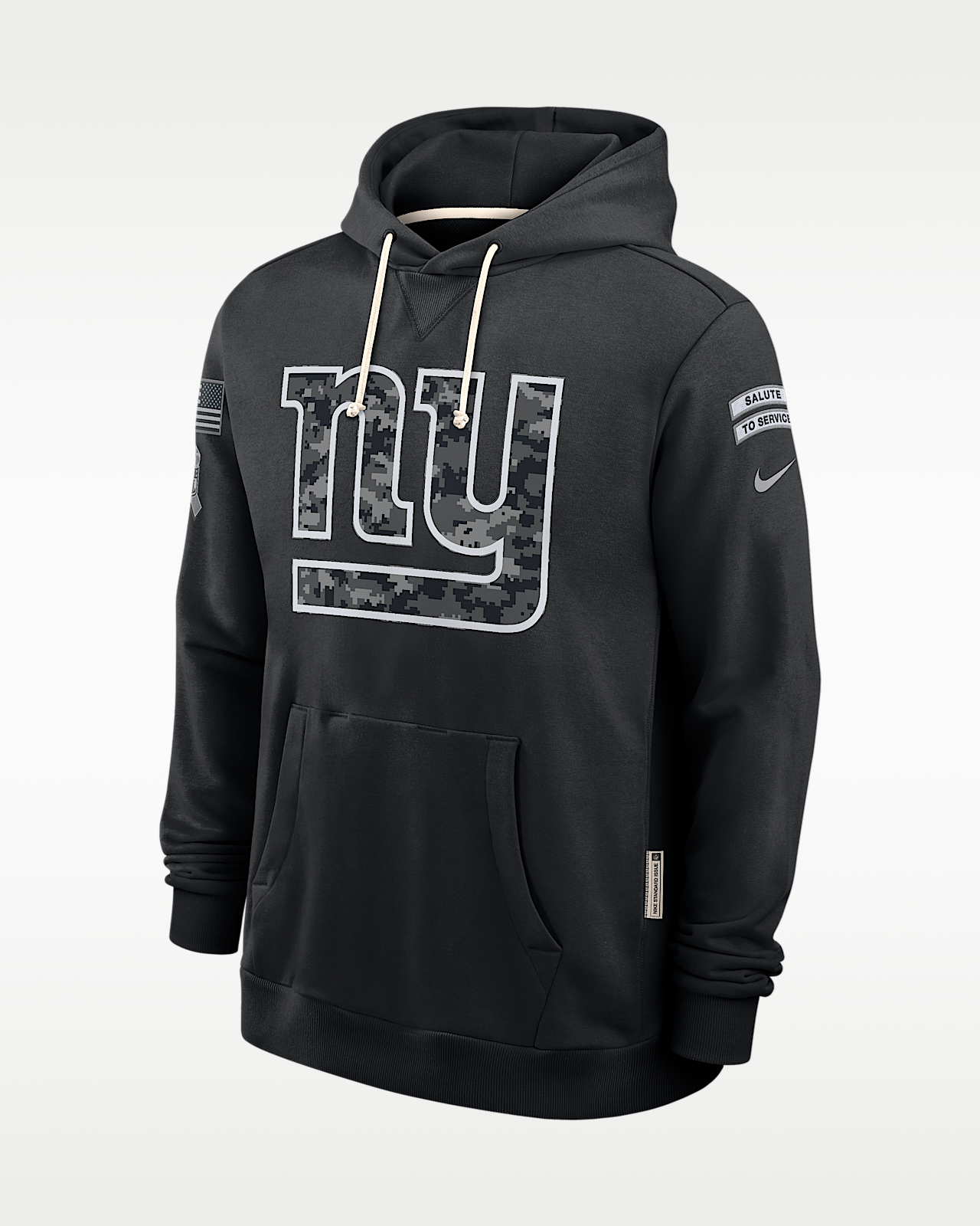 Мужское худи New York Giants Salute to Service Sideline Nike Dri-FIT NFL Pullover Hoodie