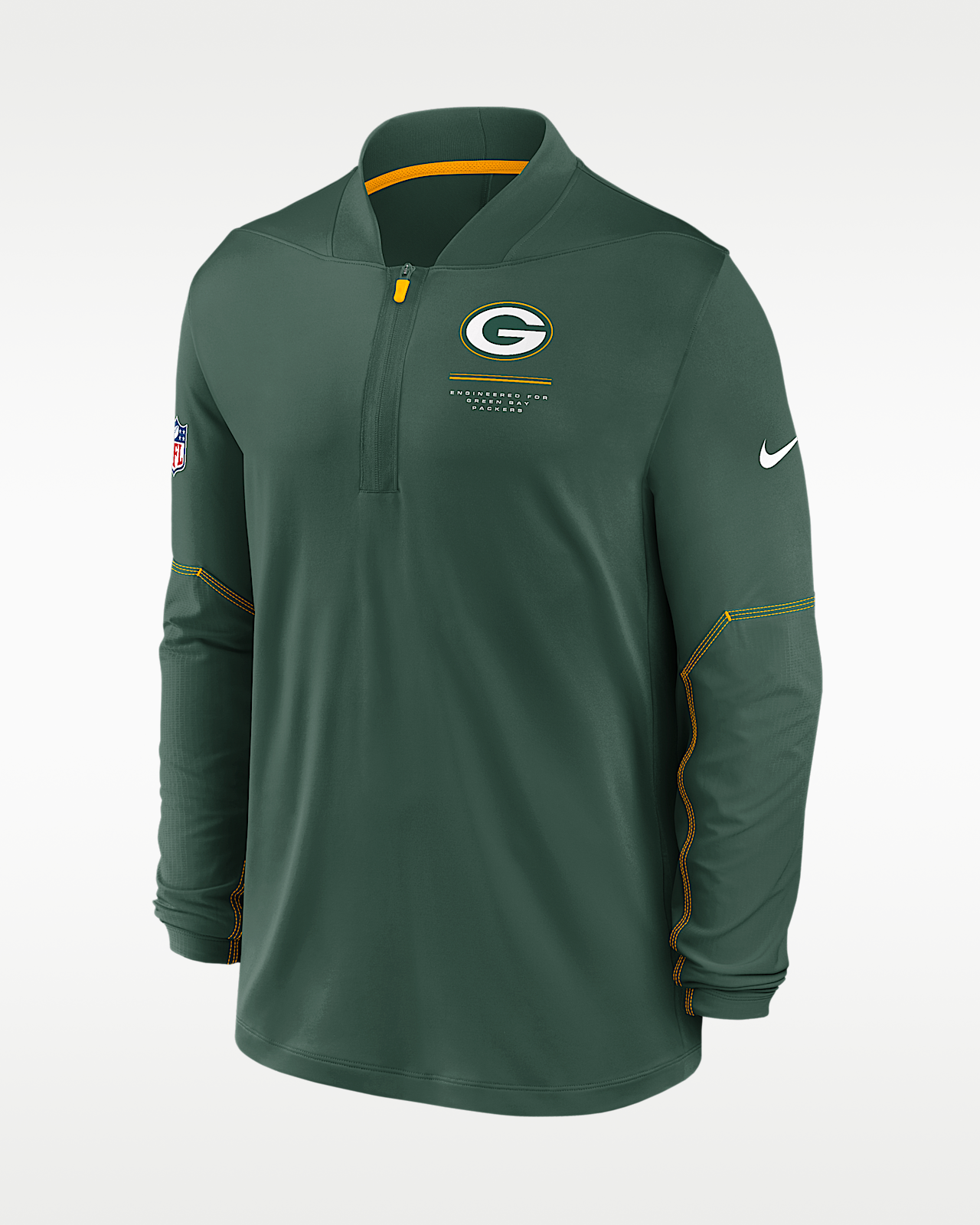 Мужские  Green Bay Packers Sideline Nike Dri-FIT NFL 1/2-Zip Top