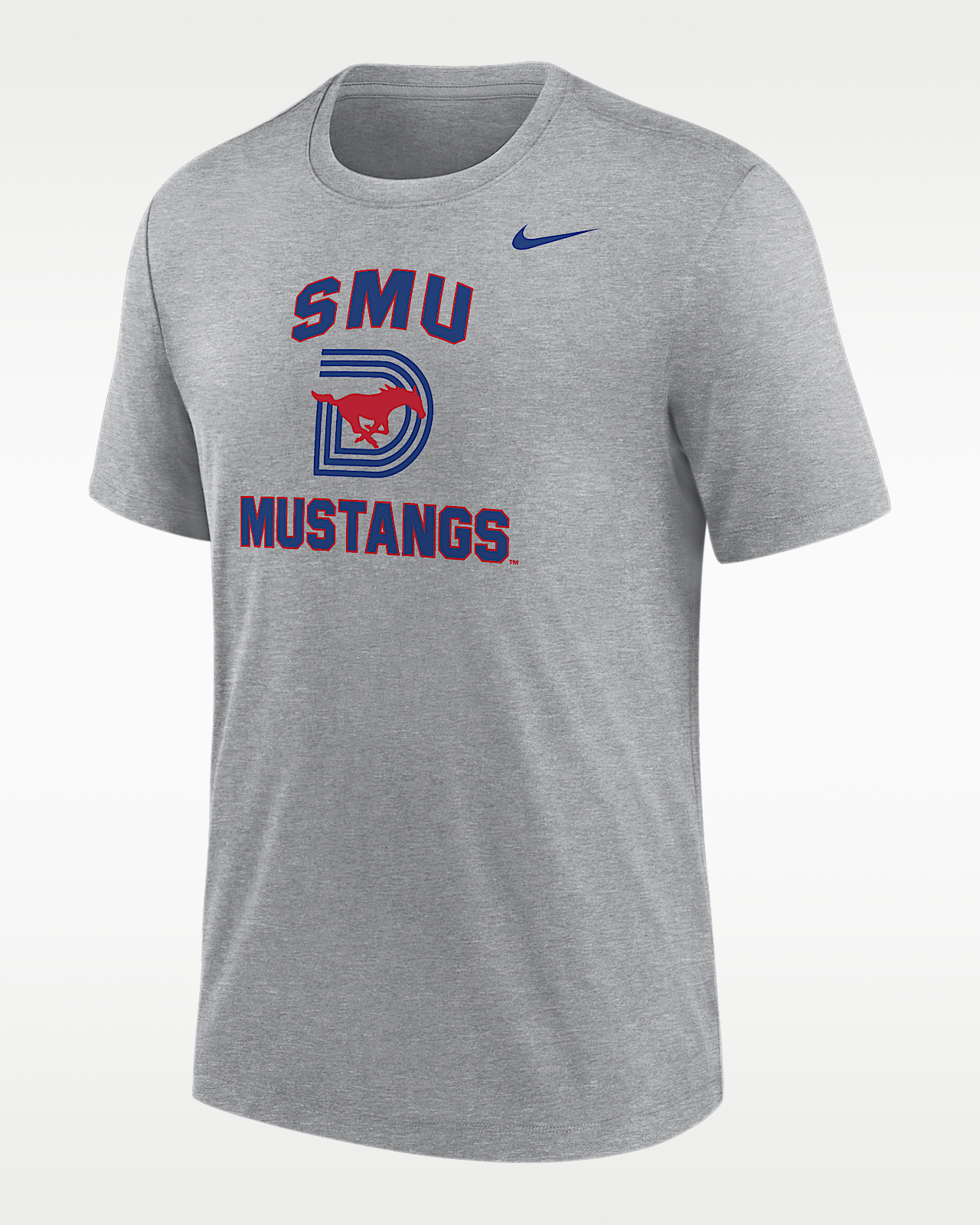 Мужская футболка SMU Mustangs Nike Football Tri-Blend для футбола