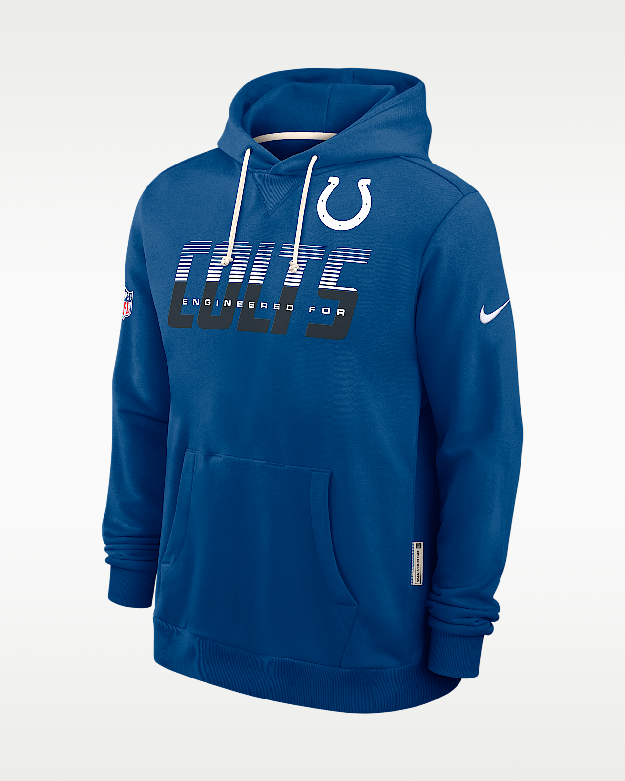 Мужское худи Indianapolis Colts Sideline Standard Issue Nike Dri-FIT NFL Pullover Hoodie