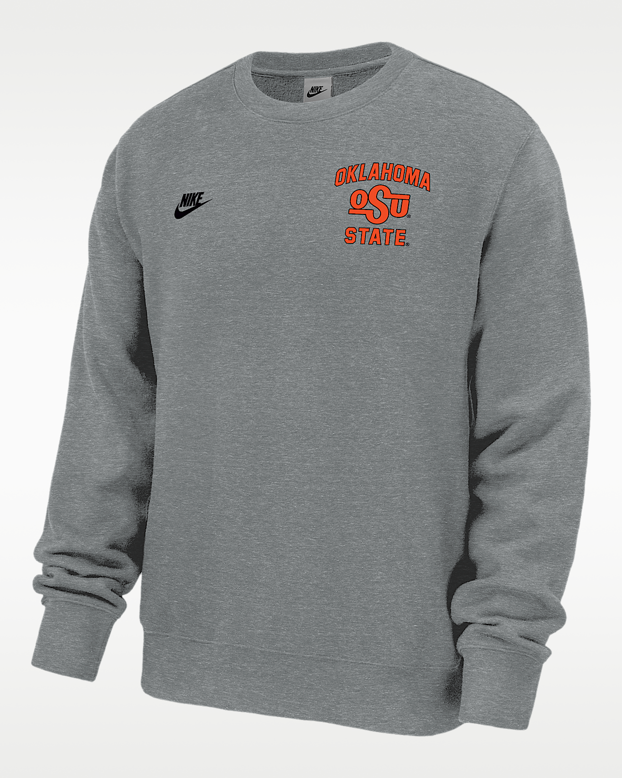 Мужской свитшот Oklahoma State Cowboys Club Nike Football Fleece Crew-Neck для футбола