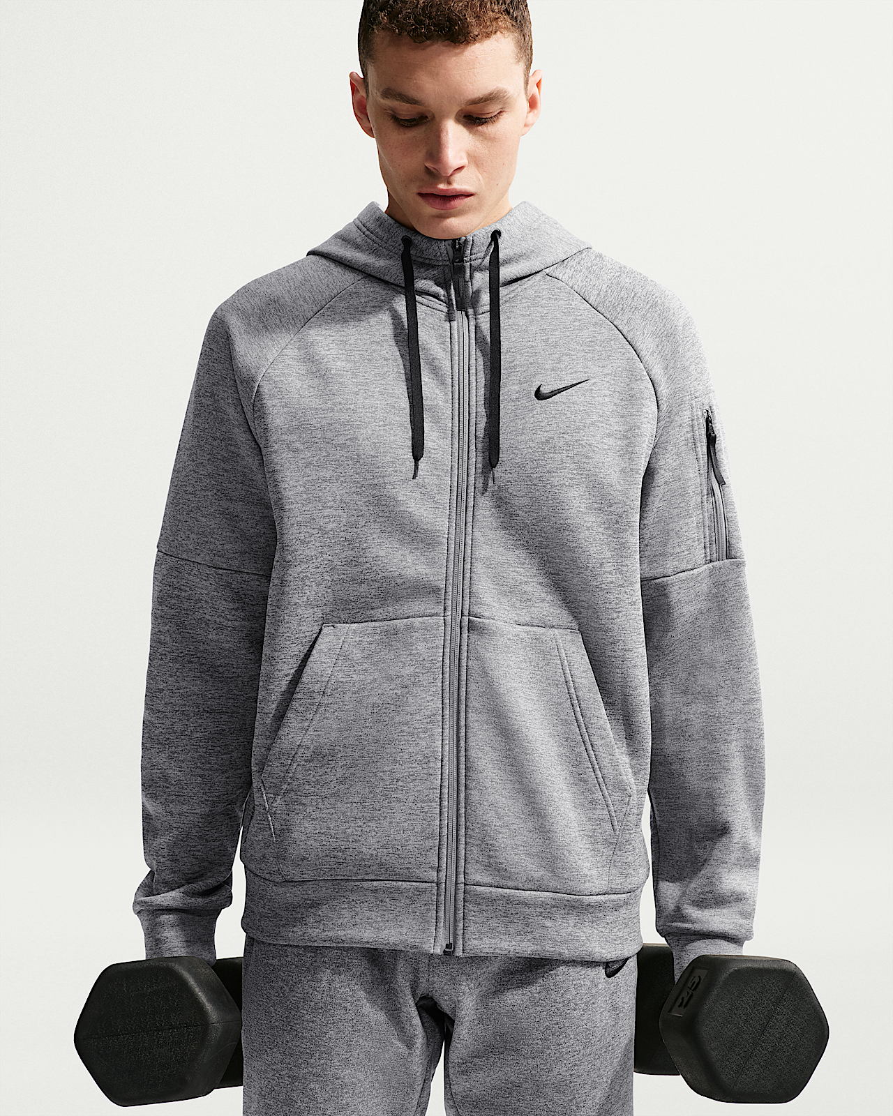Мужские  Nike Therma Therma-FIT Full-Zip Fitness Top для тренировок