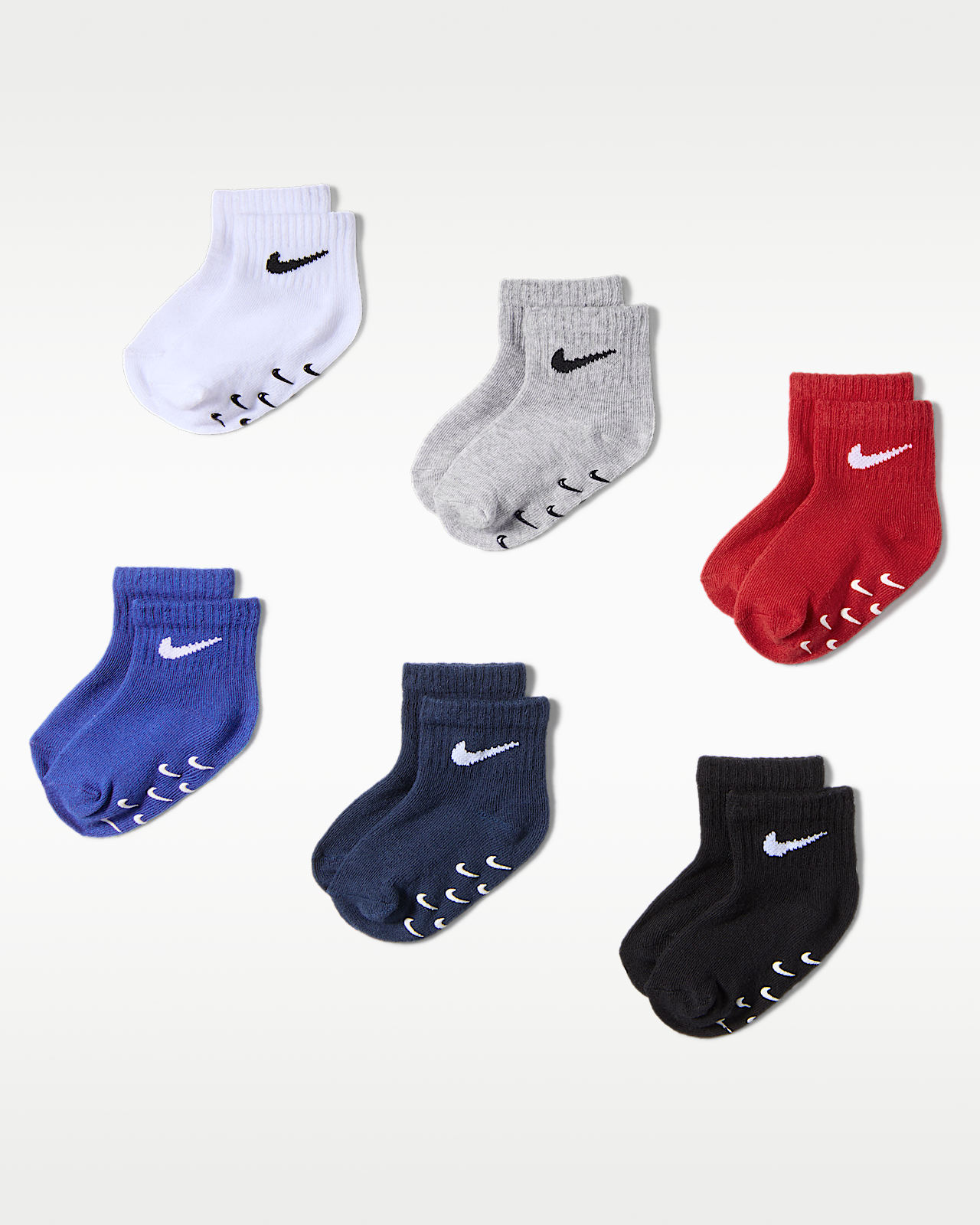 Детские носки Nike Baby Core Swoosh Gripper Socks (6 Pairs)