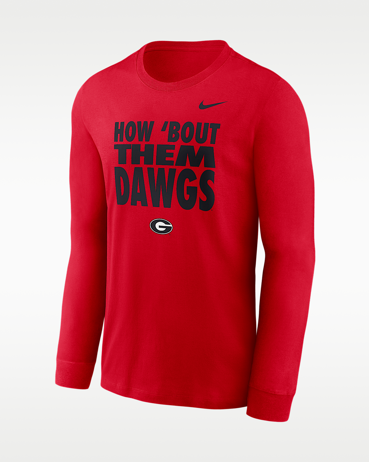Мужская футболка Georgia Sideline Slogan Nike Dri-FIT College Long-Sleeve