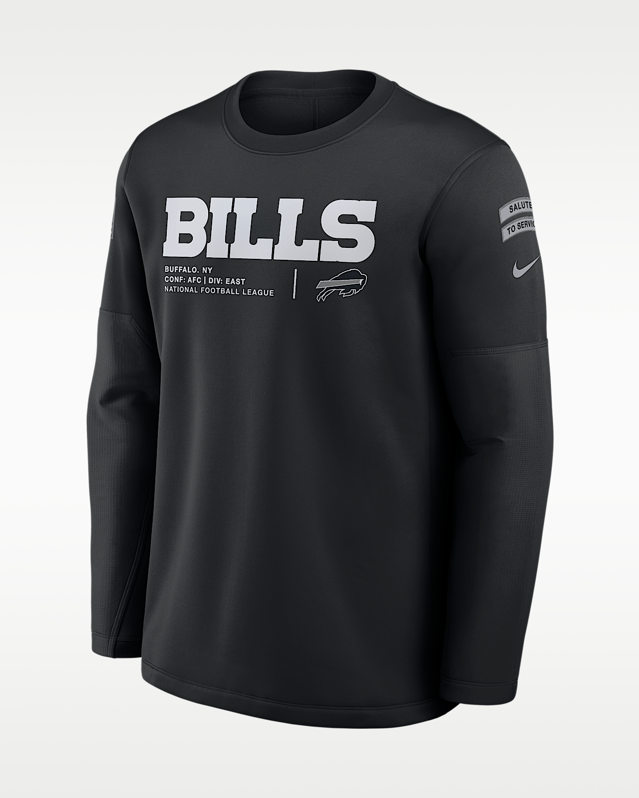 Мужские  Buffalo Bills Salute to Service Sideline Coaches Nike NFL Pullover Crew