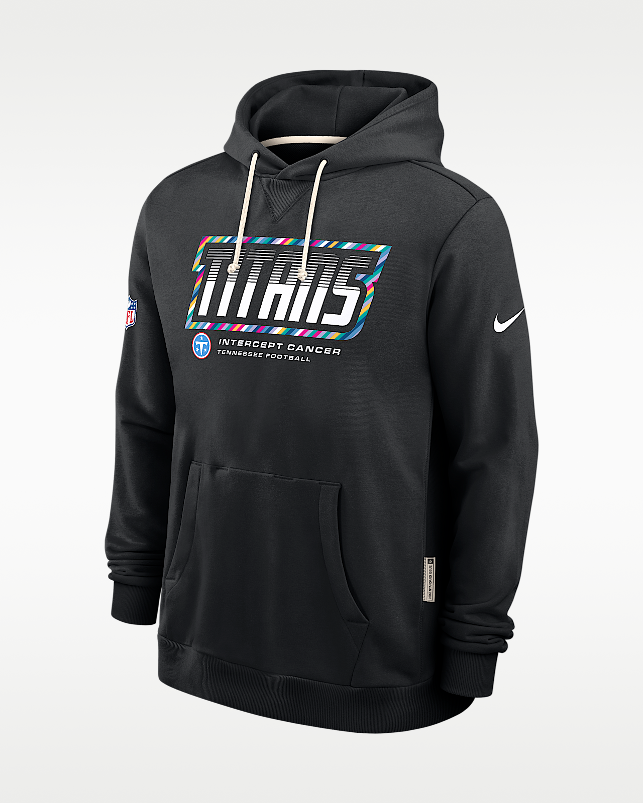 Мужское худи Tennessee Titans Crucial Catch Sideline Standard Issue Nike Dri-FIT NFL Pullover Hoodie