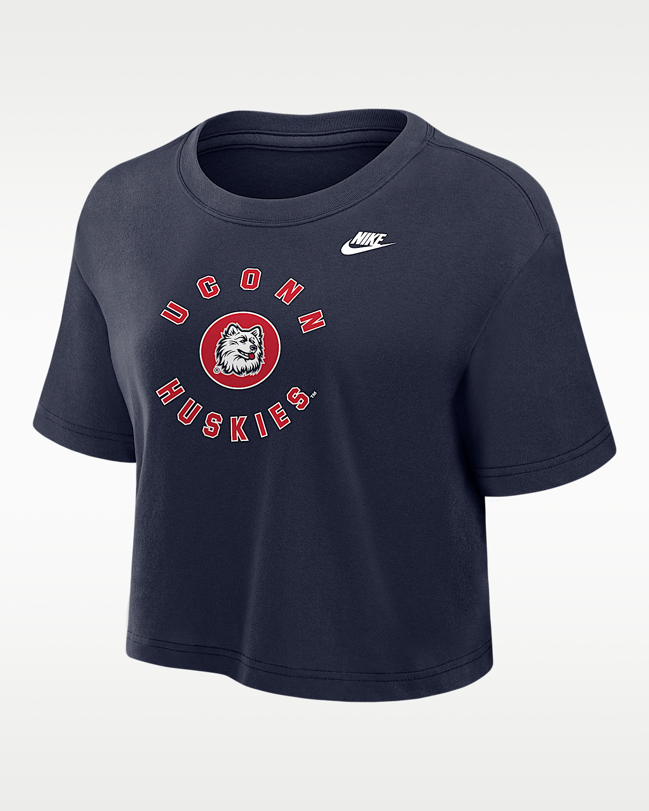 Женская футболка Connecticut Huskies Nike Dri-FIT Cropped
