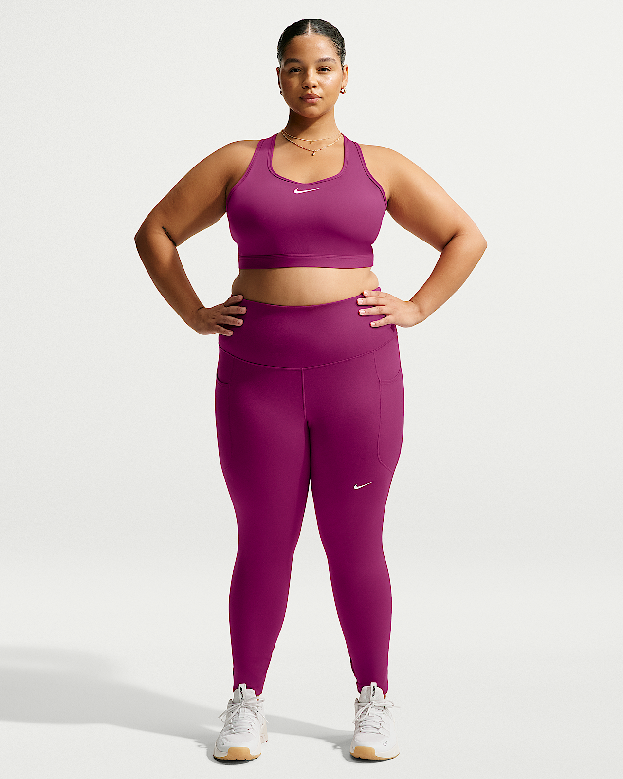 Женские тайтсы Nike One High-Waisted 7/8 Leggings with Pockets (Plus Size)