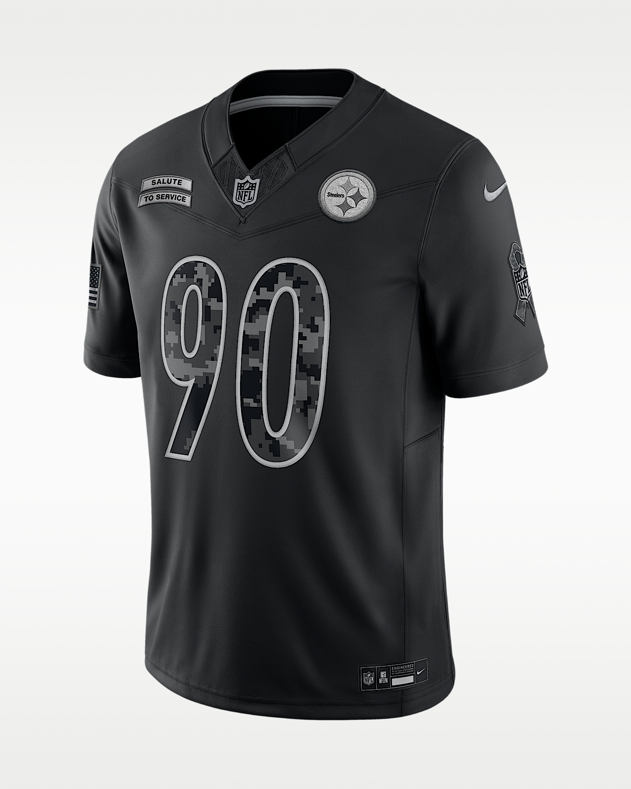 Мужские джерси T.J. Watt Pittsburgh Steelers Salute to Service Nike Dri-FIT NFL Limited Jersey