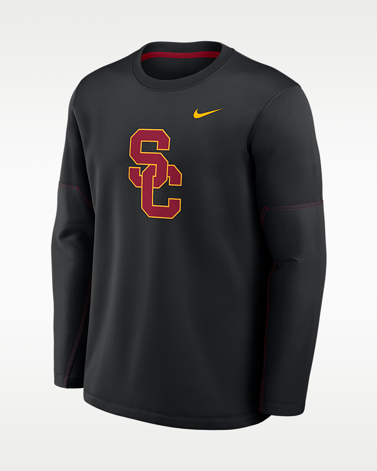 Мужская футболка USC Sideline Coaches Nike Therma-FIT College Long-Sleeve