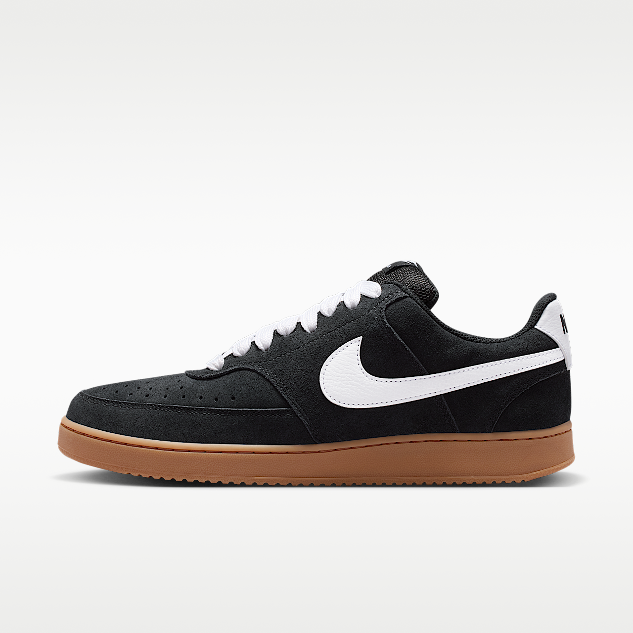 Nike Court Vision Low (Black/Gum Medium Brown/White)