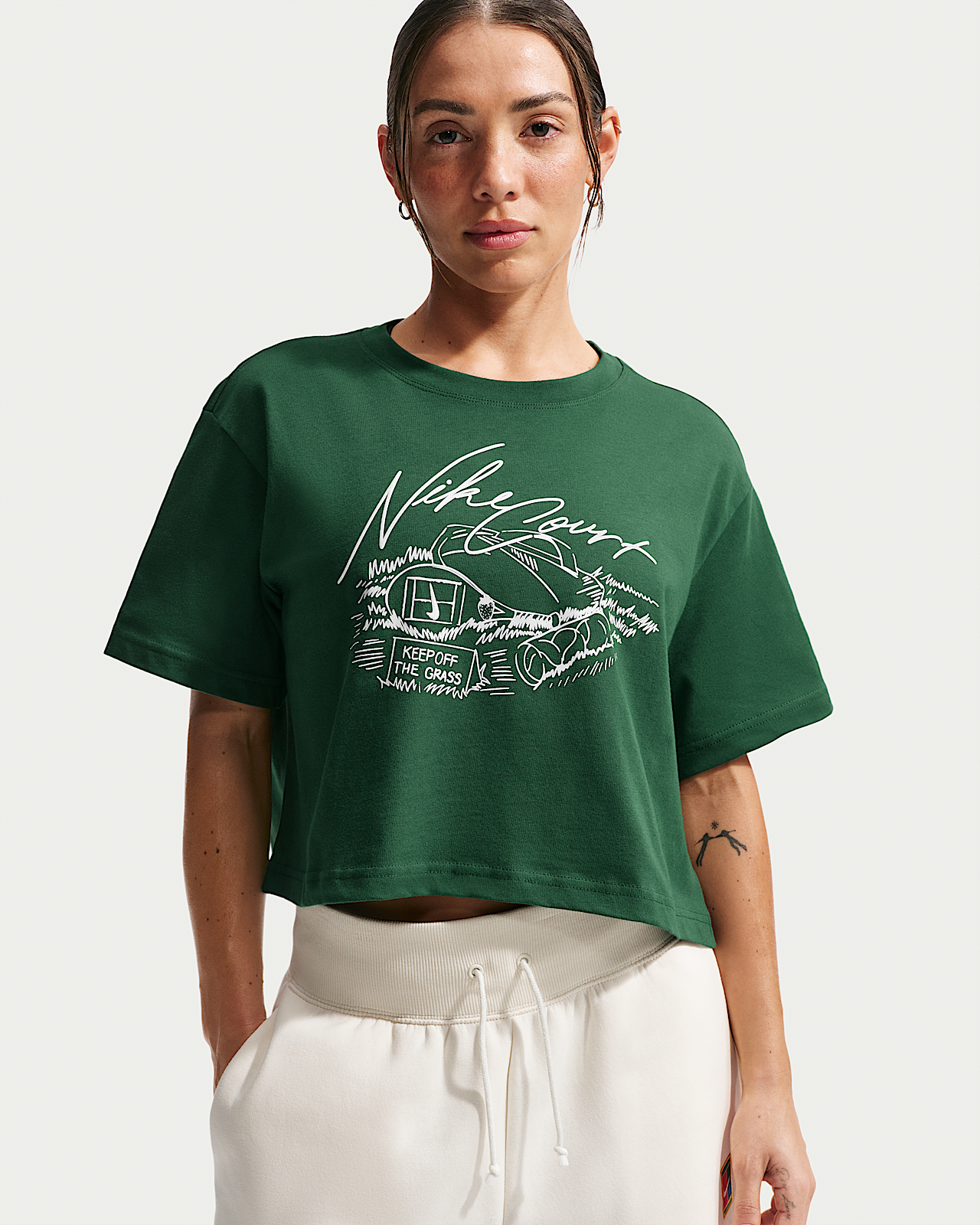 Женская футболка Nike Cropped Tennis для тенниса