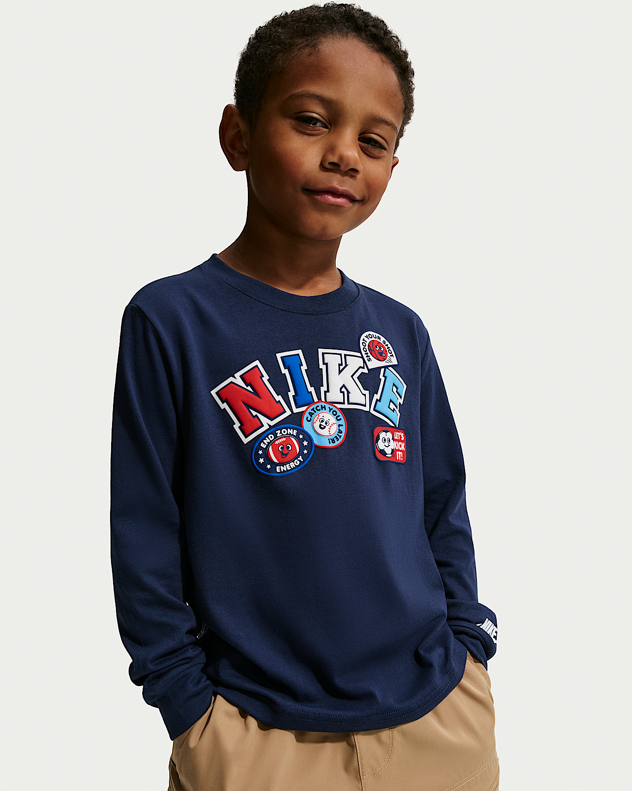 Детская футболка Nike Little Kids' Graphic Long-Sleeve