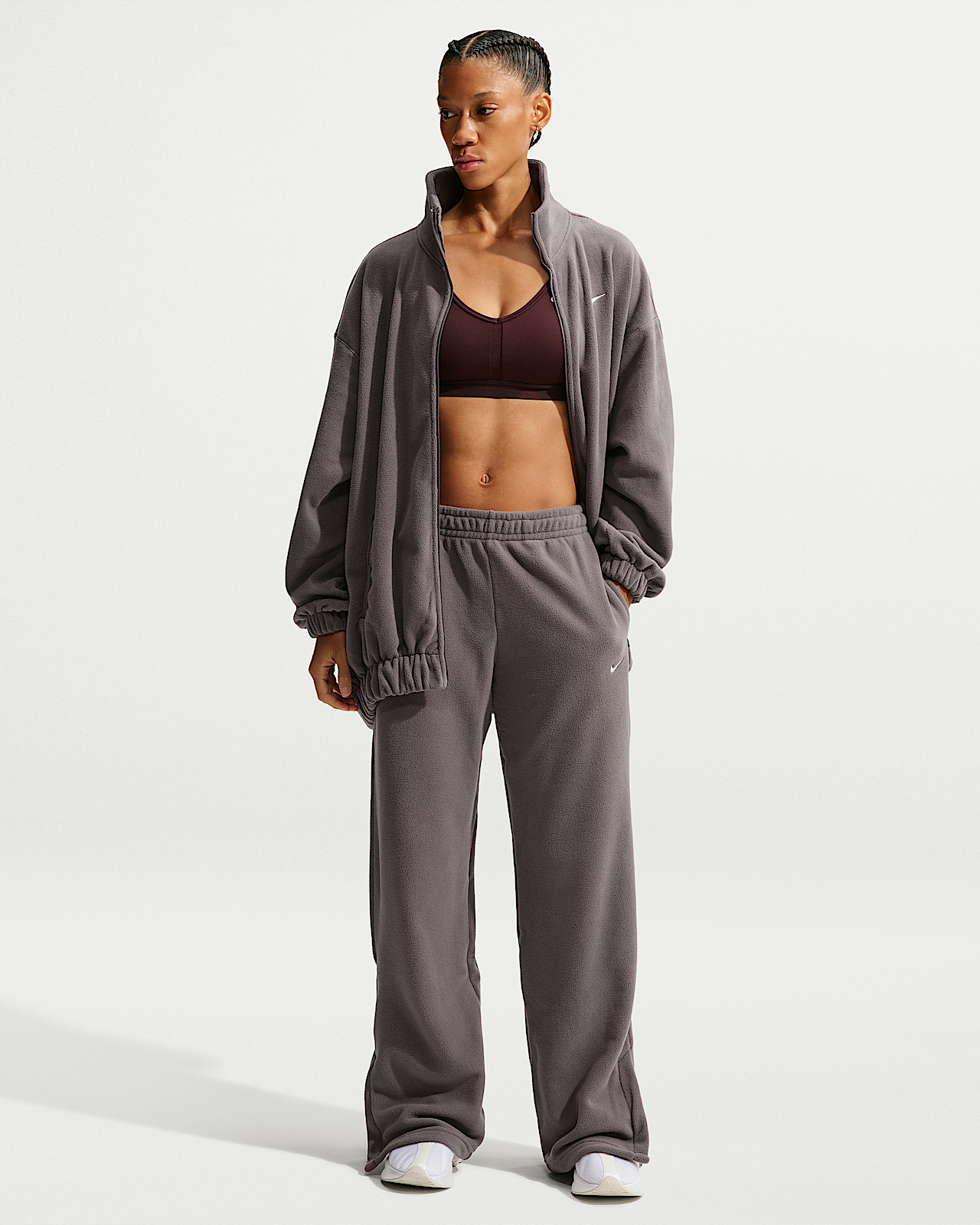 Женские  Nike One Therma-FIT Mid-Rise Wide-Leg Pants