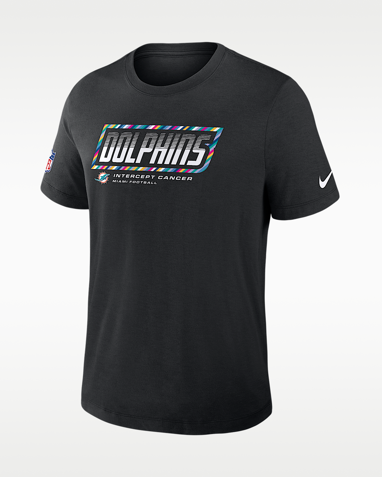 Мужская футболка Miami Dolphins Crucial Catch Sideline Nike Dri-FIT NFL