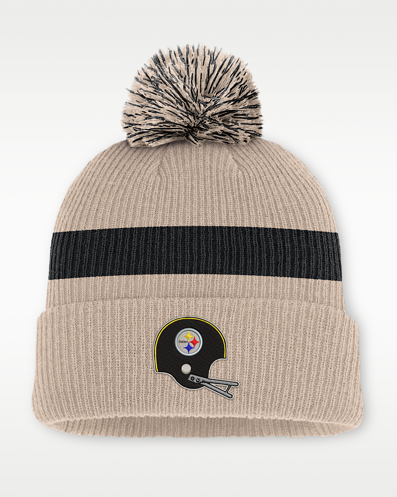 Мужские  Pittsburgh Steelers Rewind Peak Nike NFL Cuffed Pom Beanie