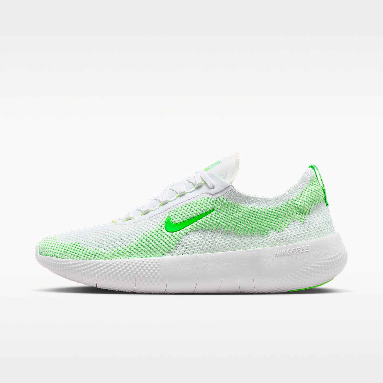 Nike Free sneaker Wit/Barely Volt/Green Strike