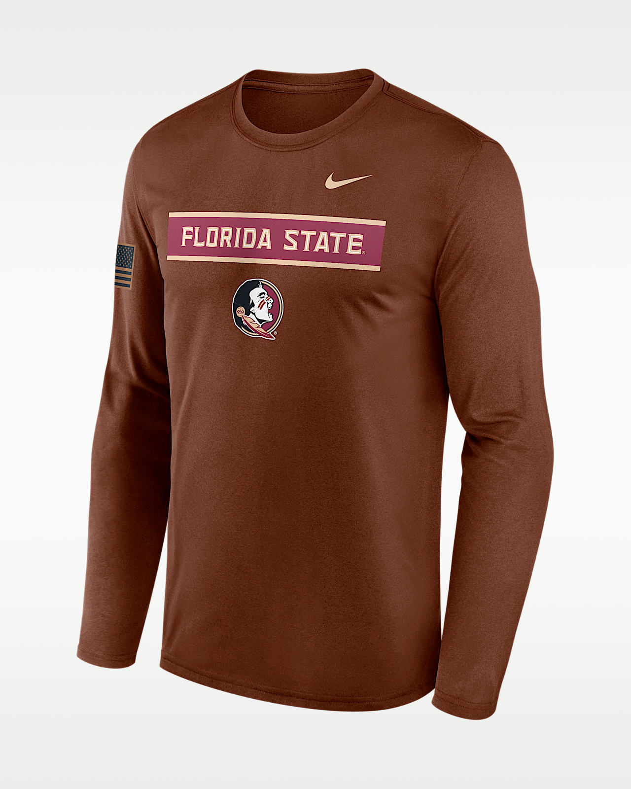 Мужская футболка Florida State 2026 Military Appreciation Legend Nike Dri-FIT College Long-Sleeve