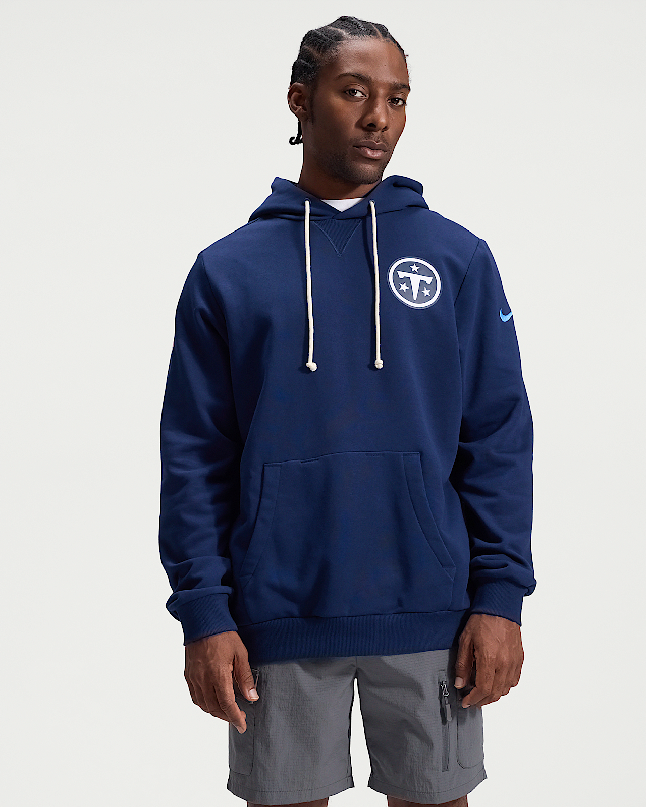 Мужское худи Tennessee Titans Rivalries Collection Sideline Nike Dri-FIT NFL Pullover Hoodie