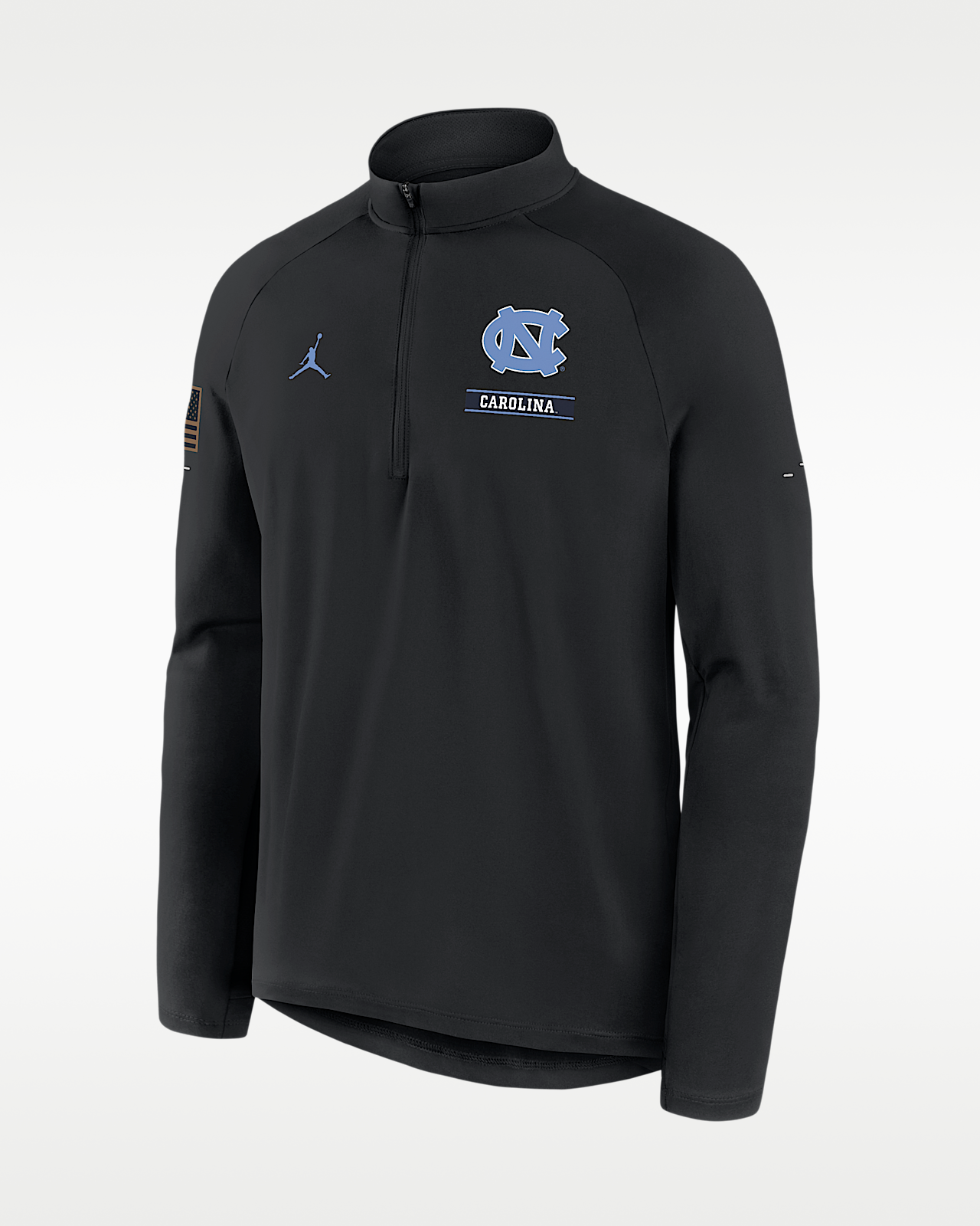 Мужские  North Carolina 2026 Military Appreciation Stride Jordan Brand Dri-FIT College 1/2-Zip Long-Sleeve Top
