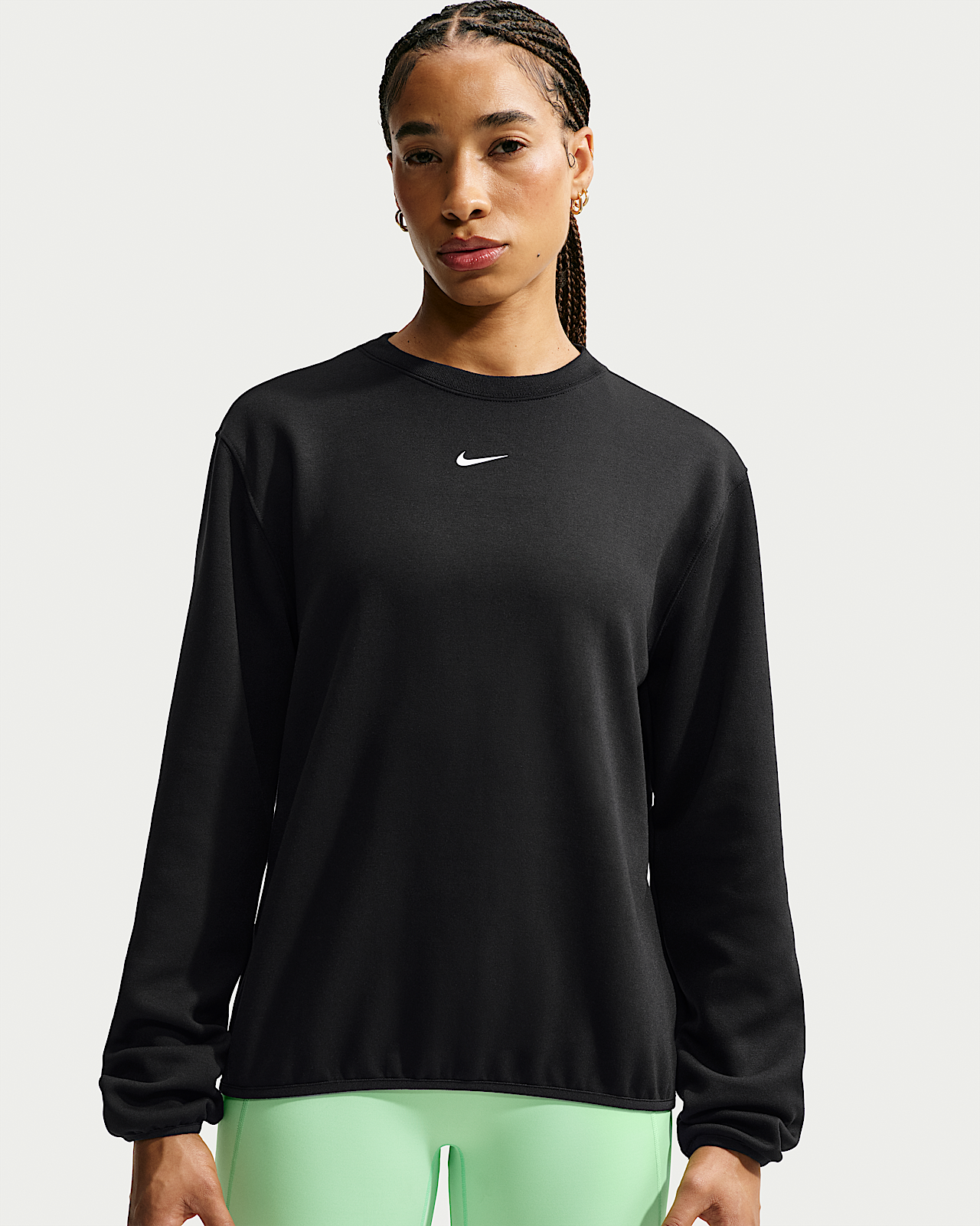 Женский свитшот Nike Studio Fleece Sport Dri-FIT Crew-Neck