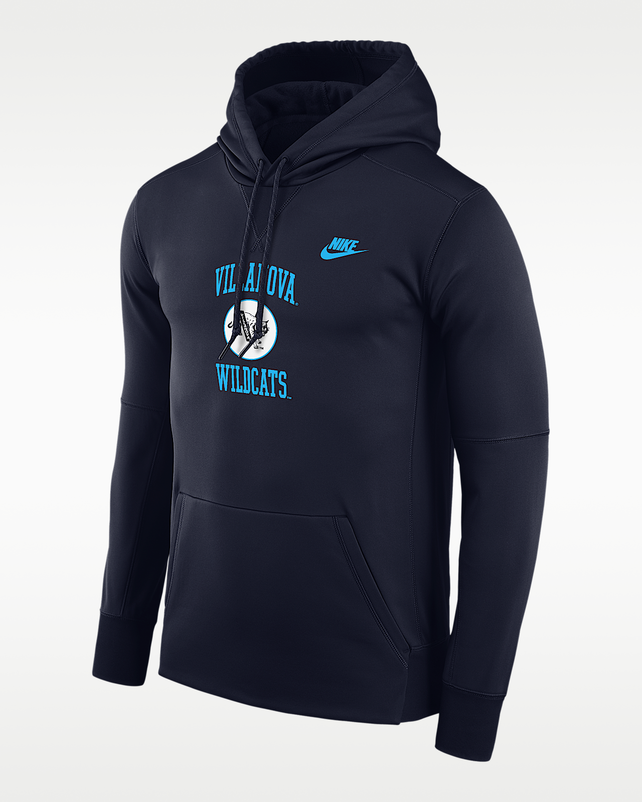 Мужское худи Villanova Wildcats Nike Football Therma-FIT College Hoodie для футбола