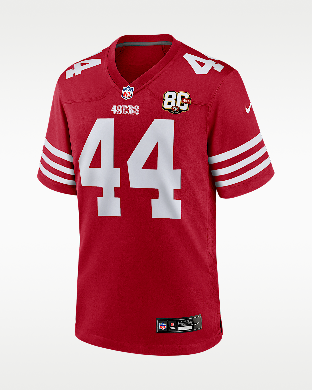 Мужские джерси Kyle Juszczyk San Francisco 49ers 80th Anniversary Nike NFL Game Jersey