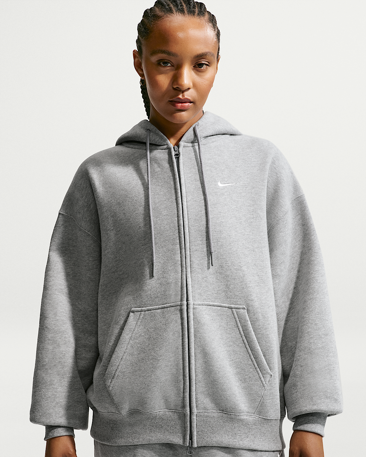 Женское худи Nike Studio Fleece Medium Weight Oversized Full-Zip Hoodie