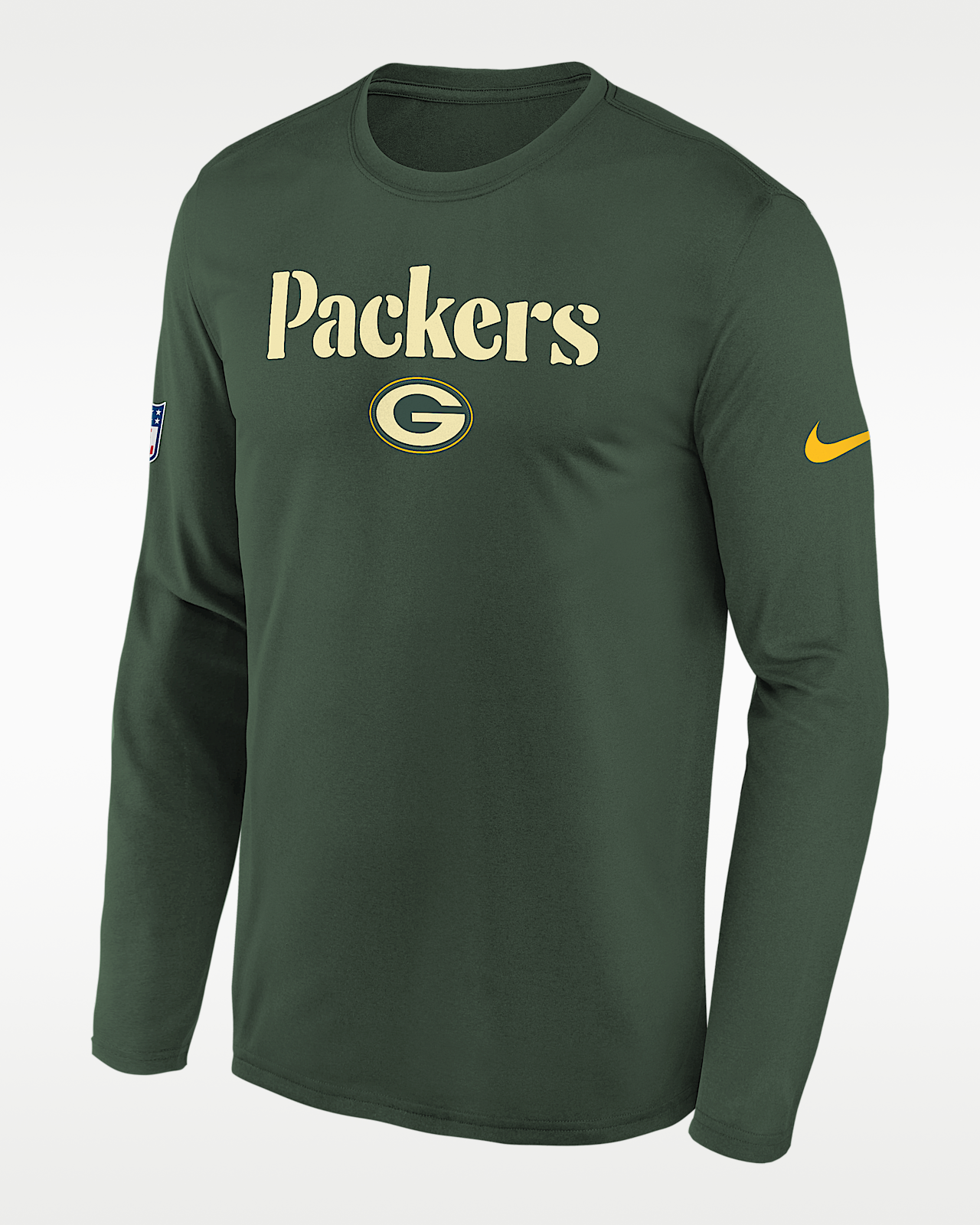 Детская футболка Green Bay Packers Rivalries Collection Sideline Legend Big Kids' Nike Dri-FIT NFL Long-Sleeve