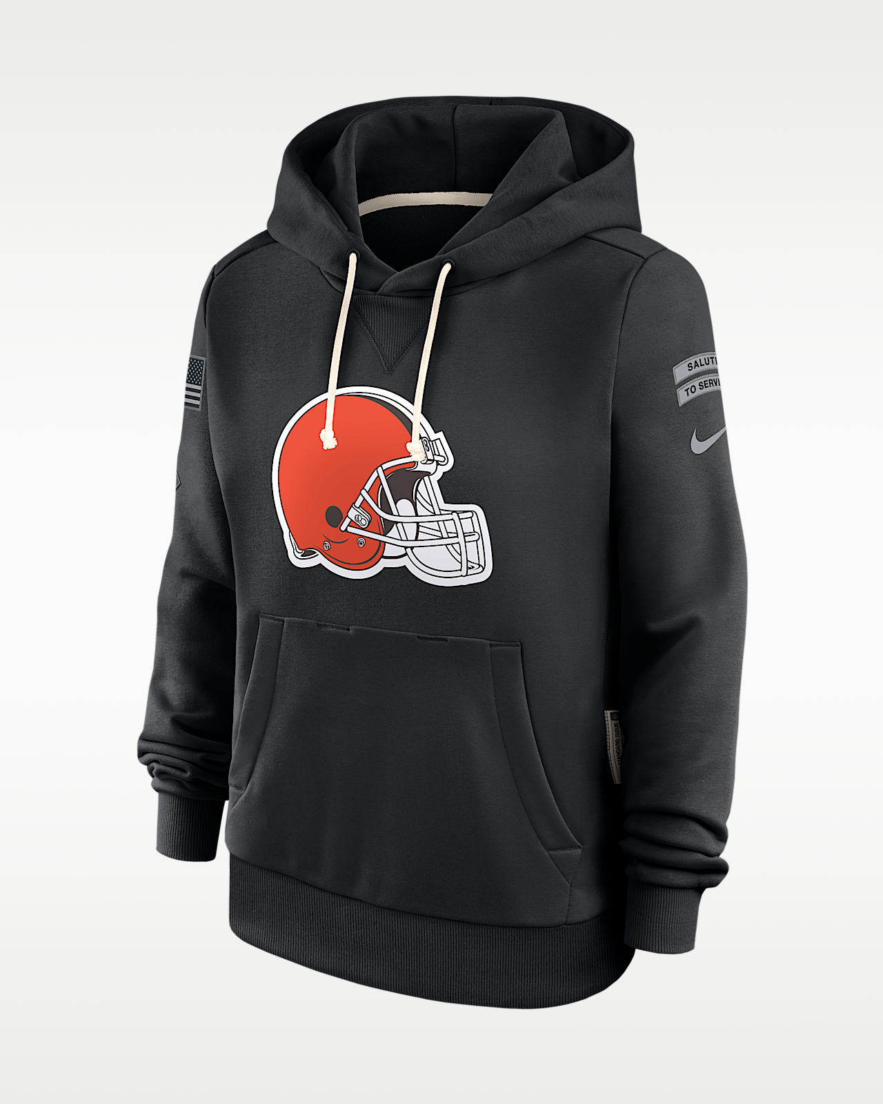 Женское худи Cleveland Browns Salute to Service Sideline Nike Dri-FIT NFL Pullover Hoodie