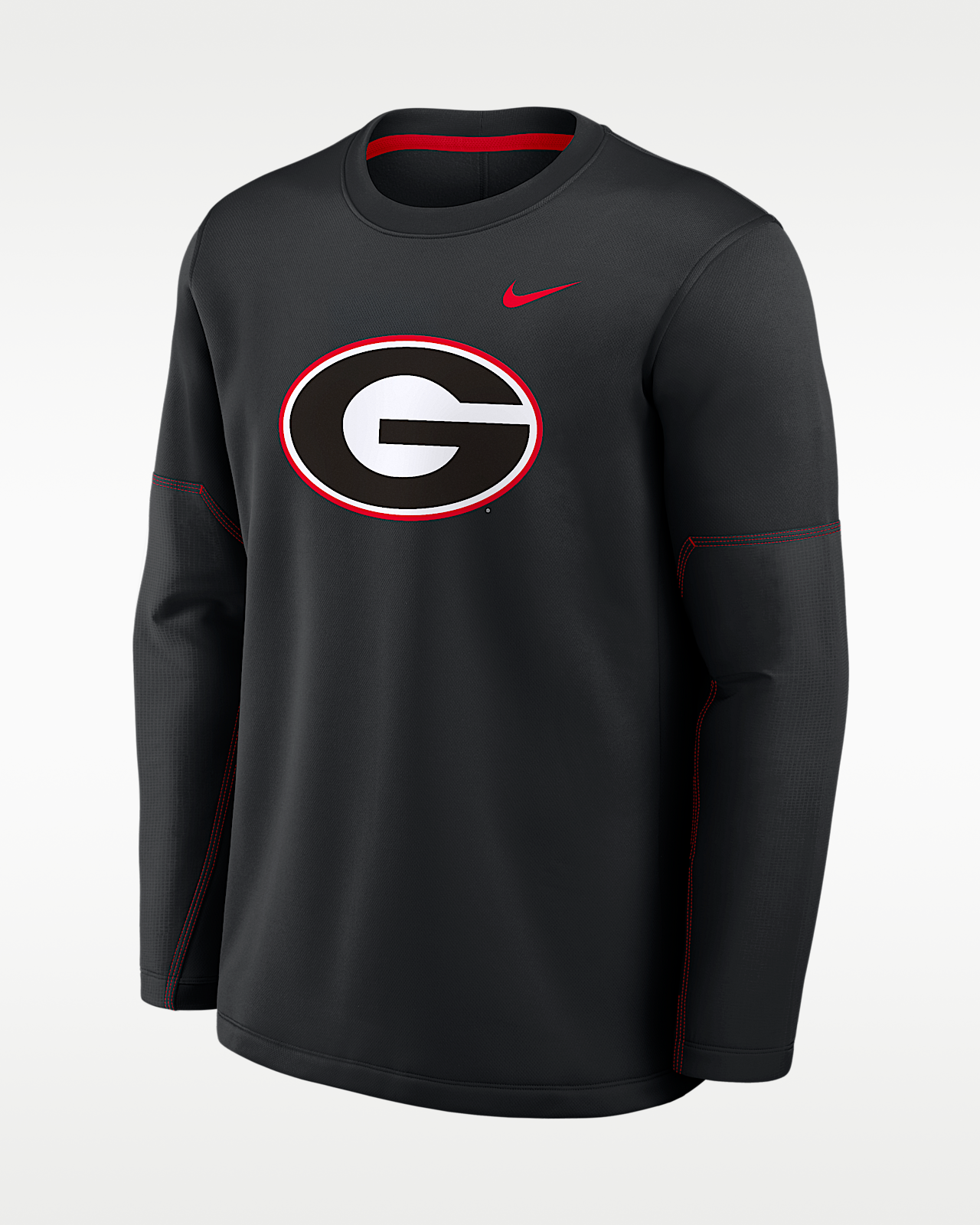 Мужская футболка Georgia Sideline Coaches Nike Therma-FIT College Long-Sleeve