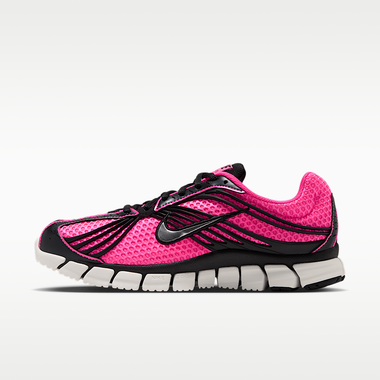 Nike  sneaker Hyper Pink/Zwart/Summit White/Metallic Silver
