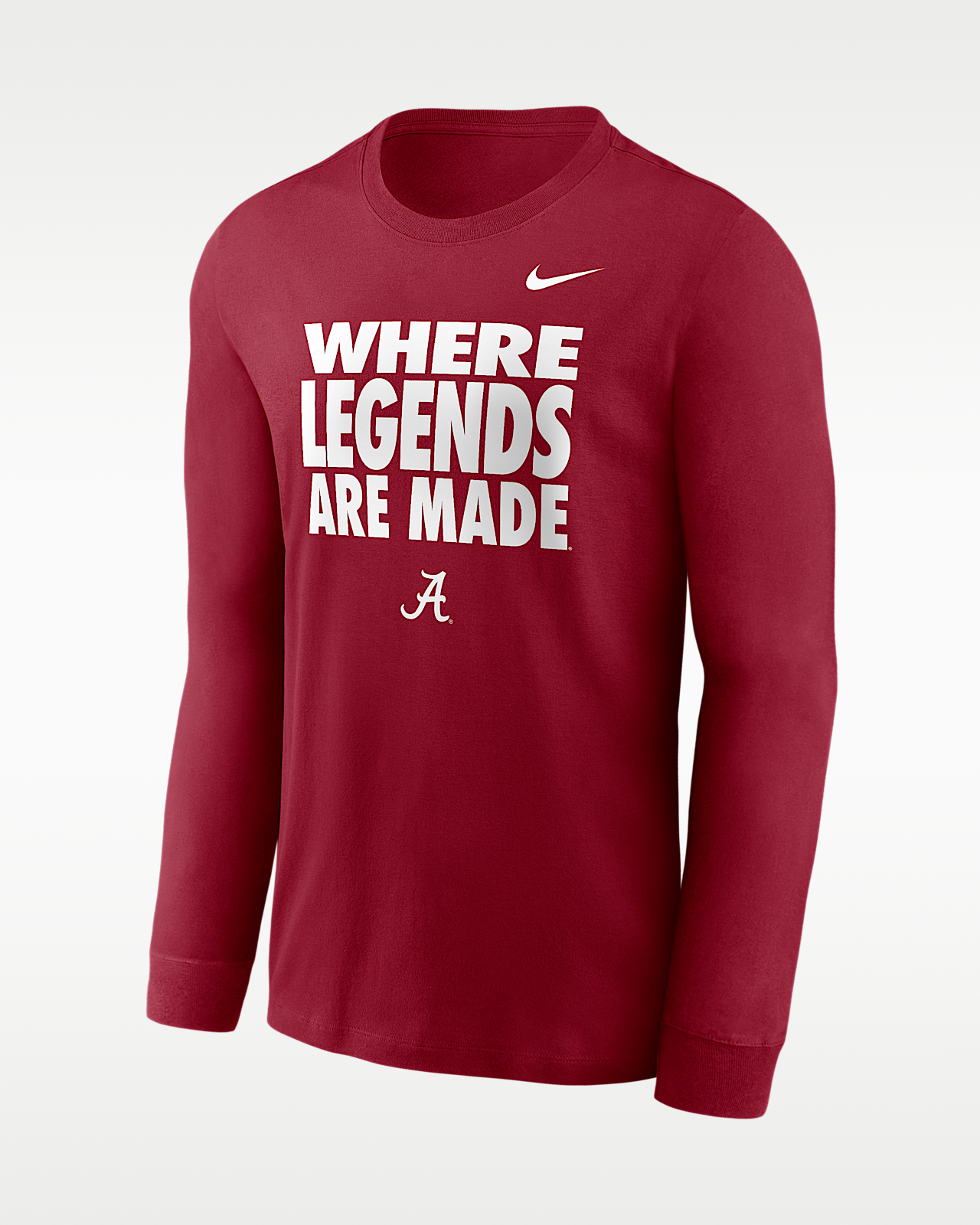 Мужская футболка Alabama Sideline Slogan Nike Dri-FIT College Long-Sleeve
